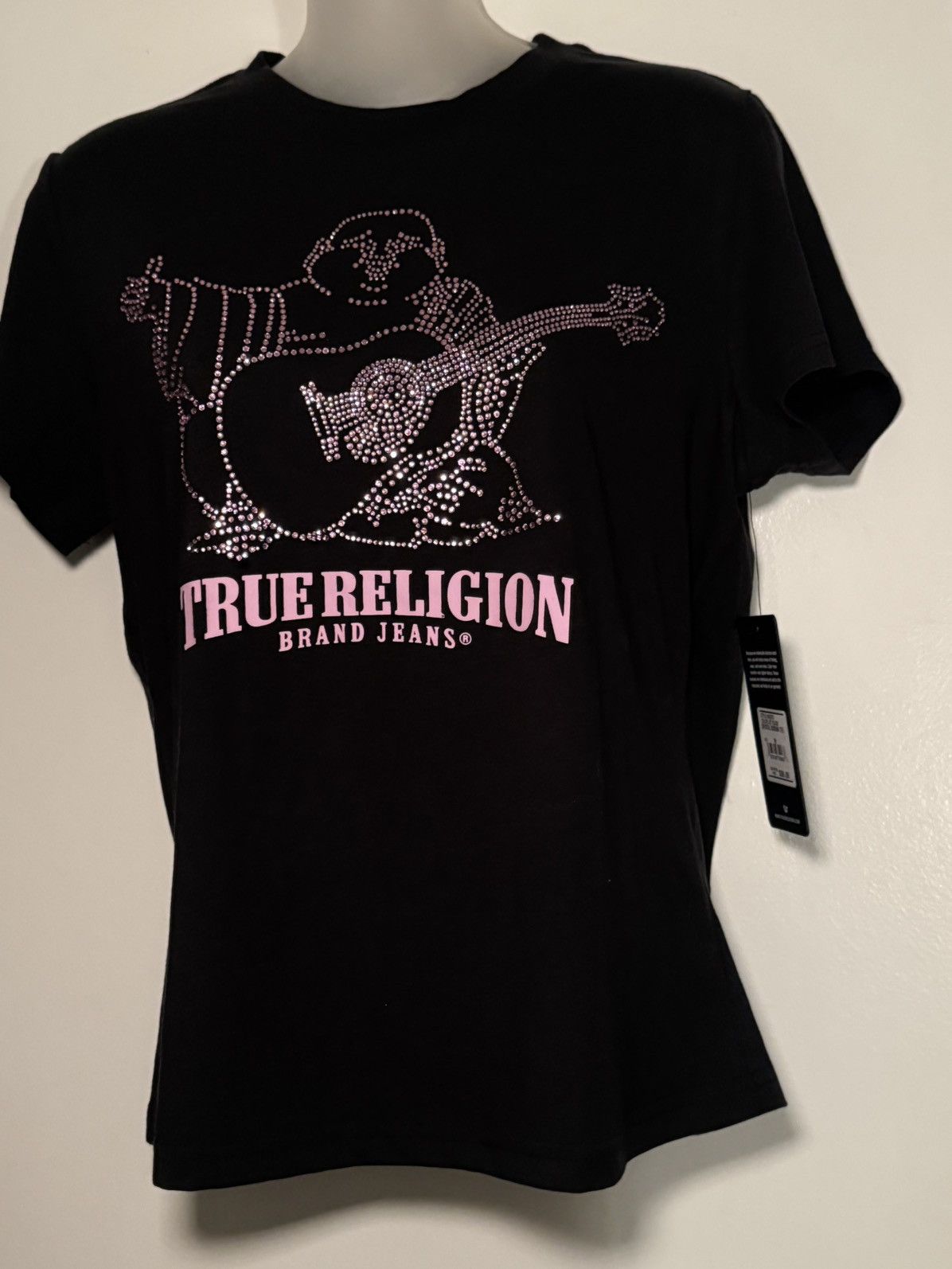 True Religion True Religion Pink Crystal Buddha Tee – Y2K Rhinestone Size M / US 6-8 / IT 42-44 - 3 Thumbnail