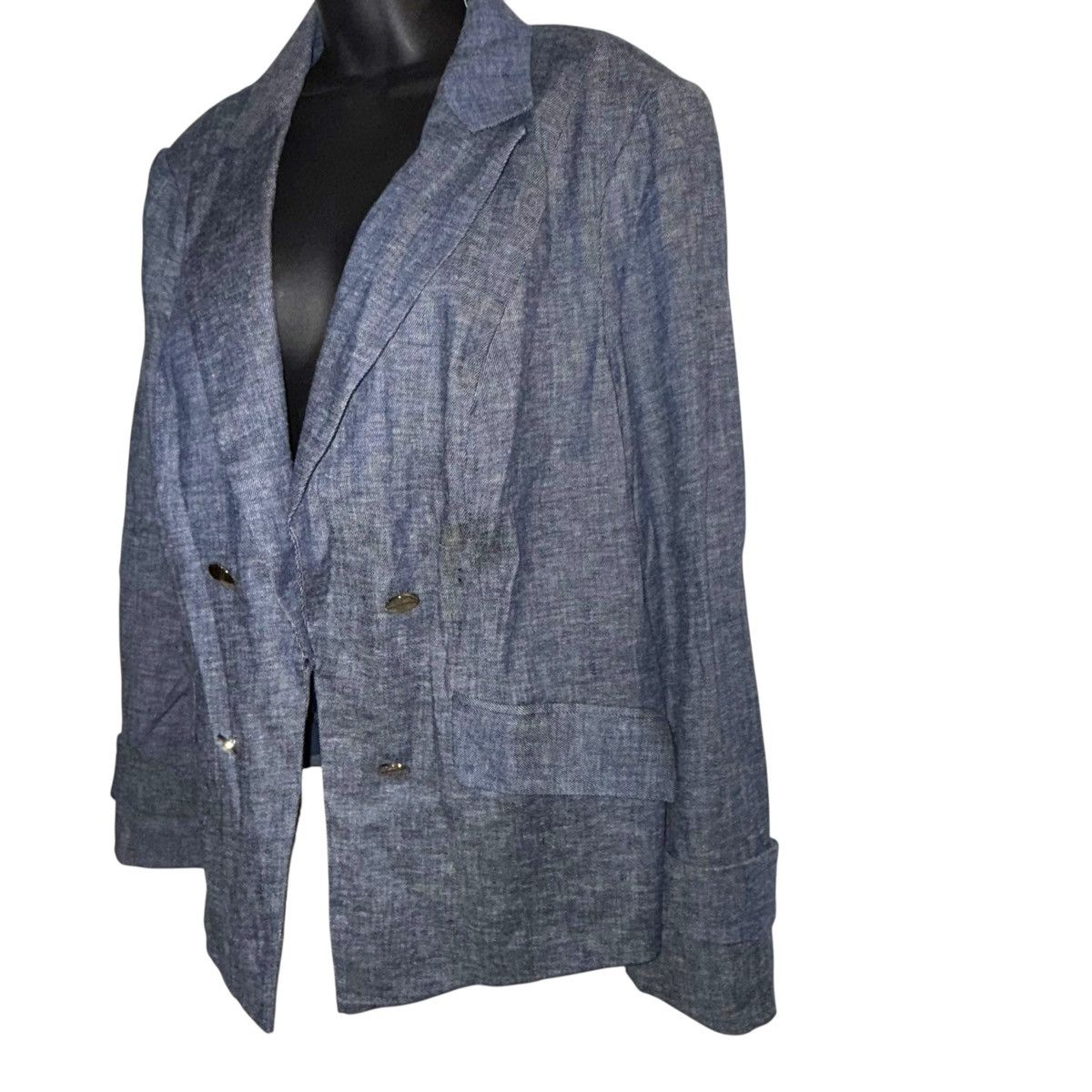 Chicos Chico’s Black Label linen blend twill blazer Size L / US 10 / IT 46 - 3 Thumbnail