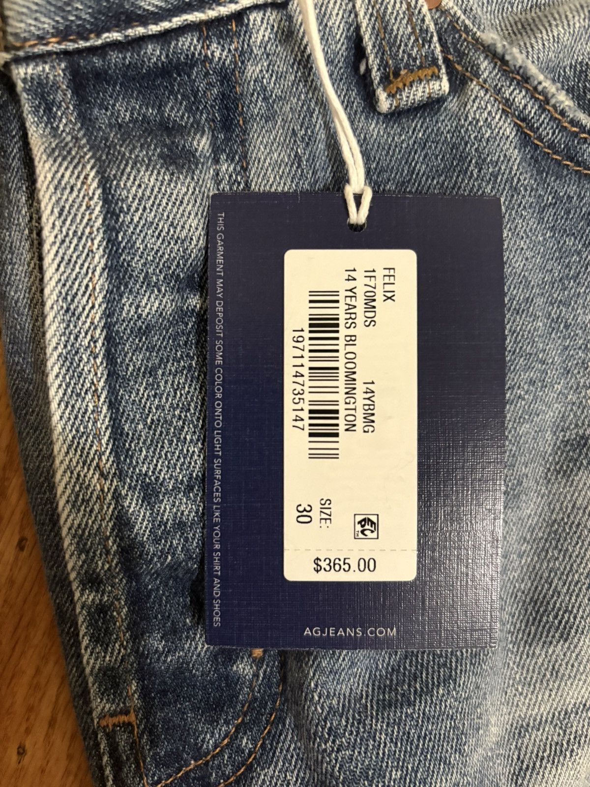 AG Adriano Goldschmied AG Felix Selvage Denim - Vintage Straight Size US 30 / EU 46 - 6 Thumbnail