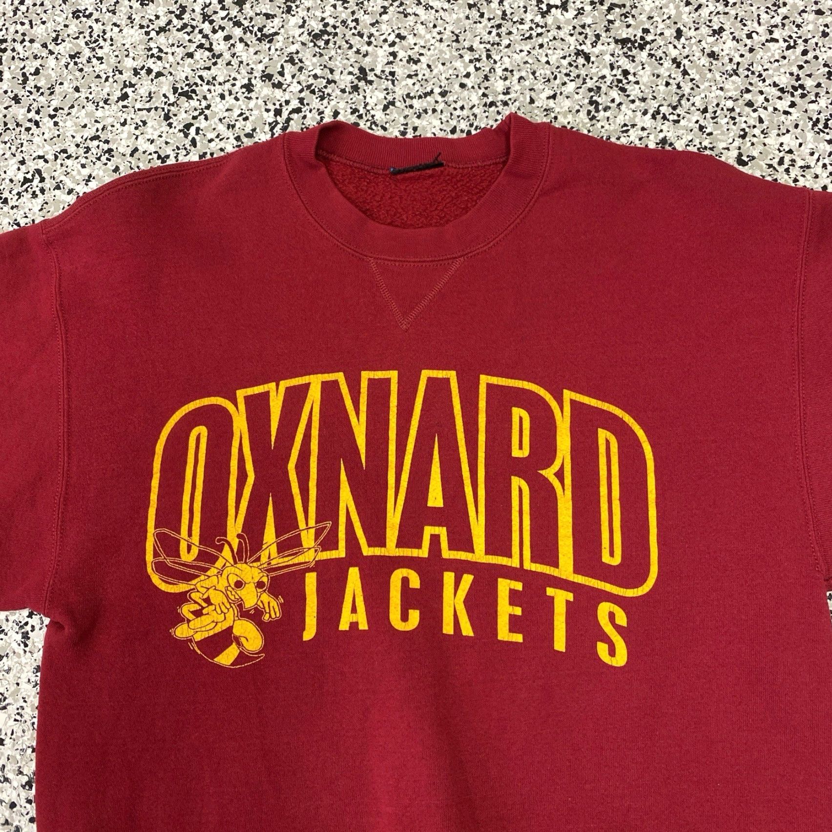 Vintage VINTAGE Oxnard Jackets Sweatshirt Crewneck L Red Mens Pullover Long Sleeve Graphic Size US L / EU 52-54 / 3 - 3 Thumbnail