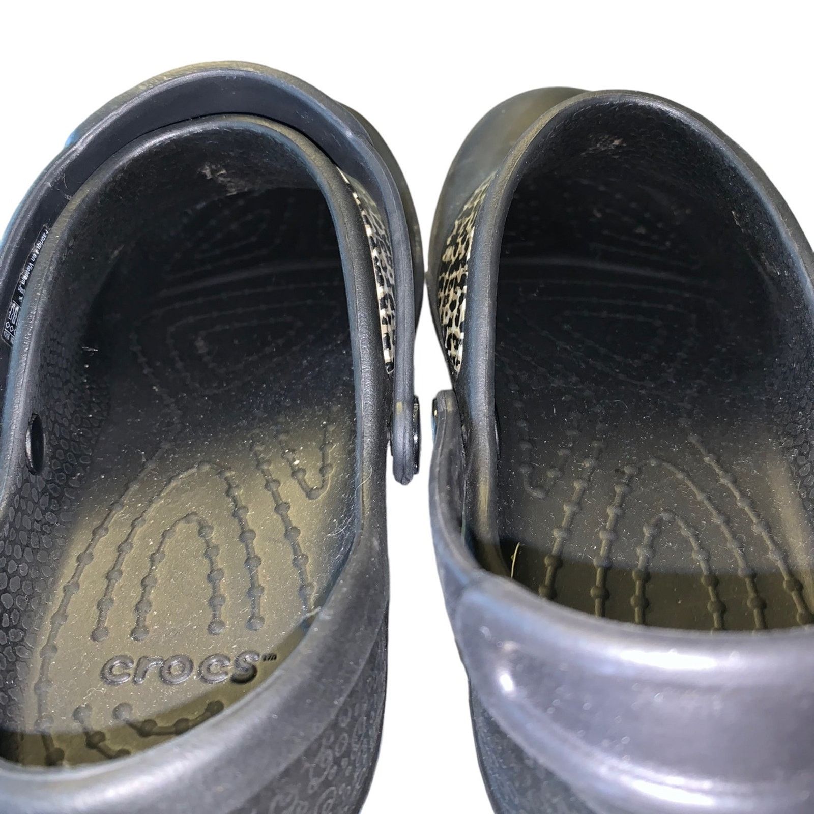 Crocs Crocs Women's Size 6 Clog Black Leopard Print Design Sandal Size US 6 / IT 36 - 10 Thumbnail