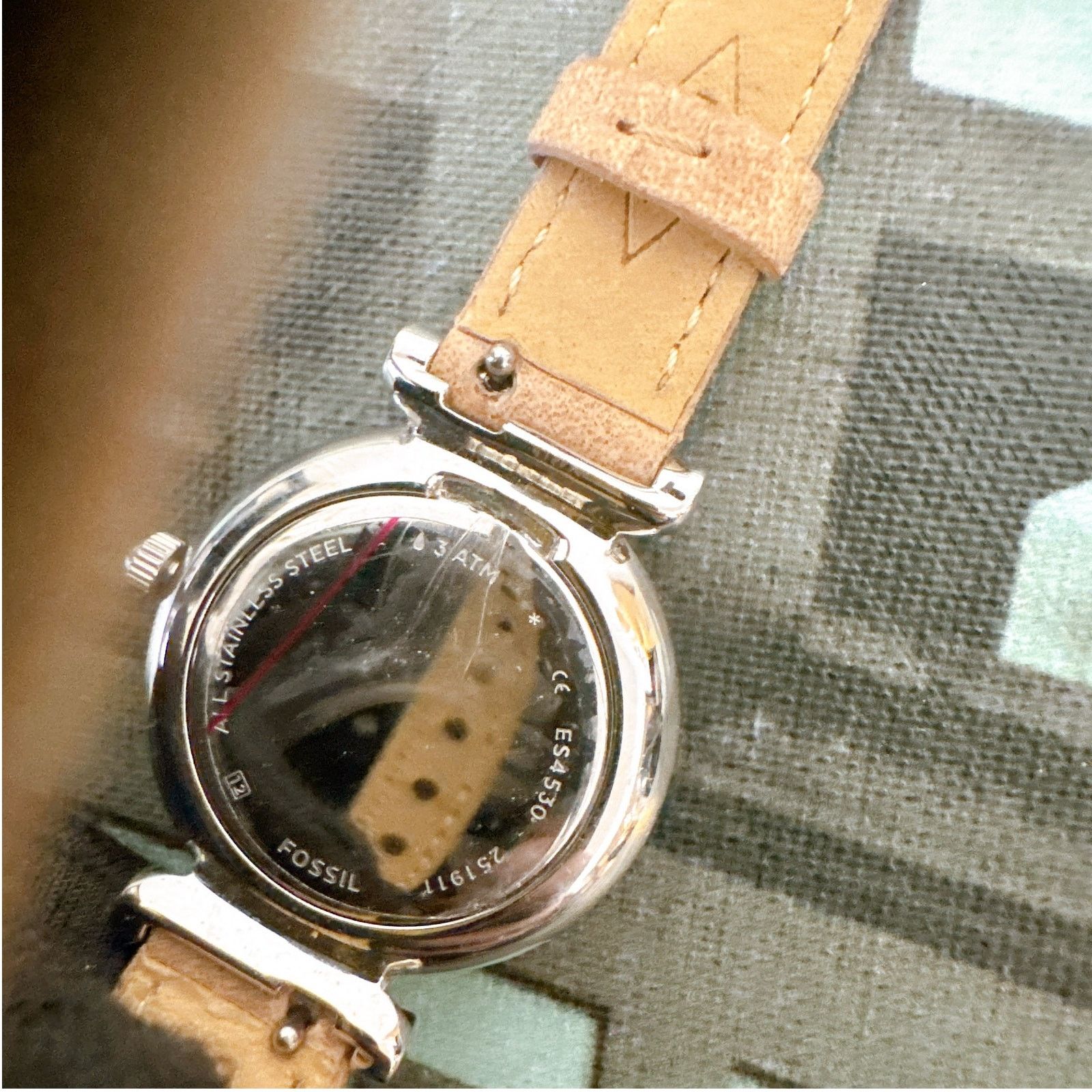 Fossil Fossil ES4530 Brown Leather Analog Dial Quartz Genuine Watch Size ONE SIZE - 6 Thumbnail