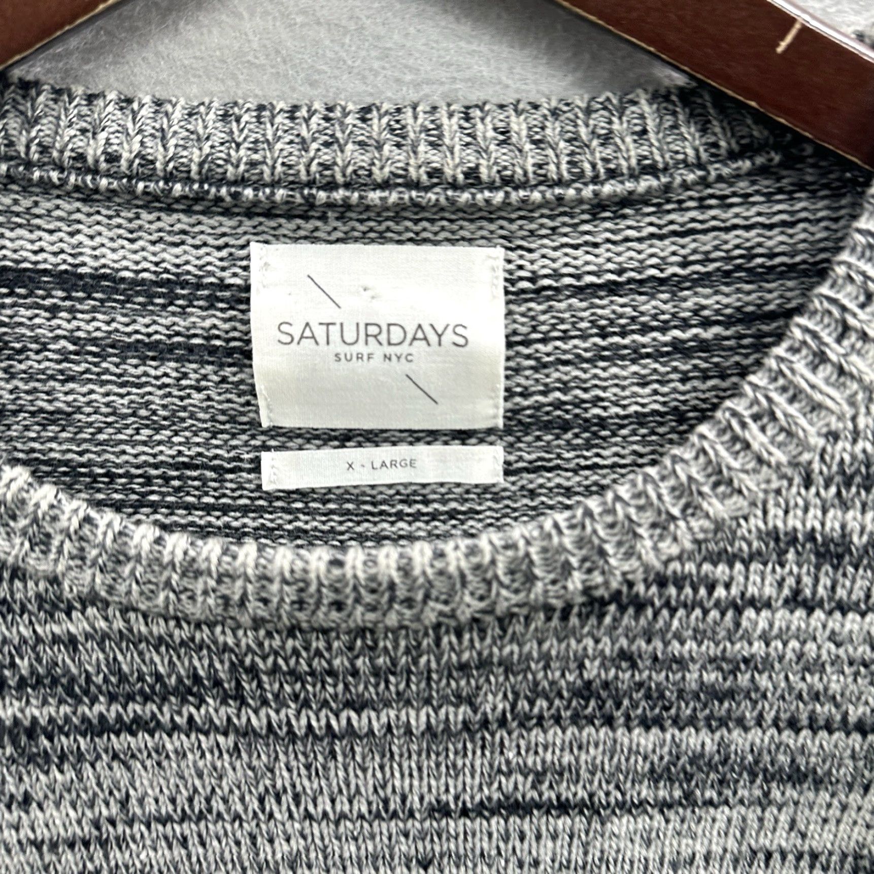 Saturdays NYC SATURDAYS SURF NYC Sweater Mens XL Gray Crew Neck Long Sleeve Knit Pullover Preppy Casual Business Travel Vintage No Size US XL / EU 56 / 4 - 7 Thumbnail