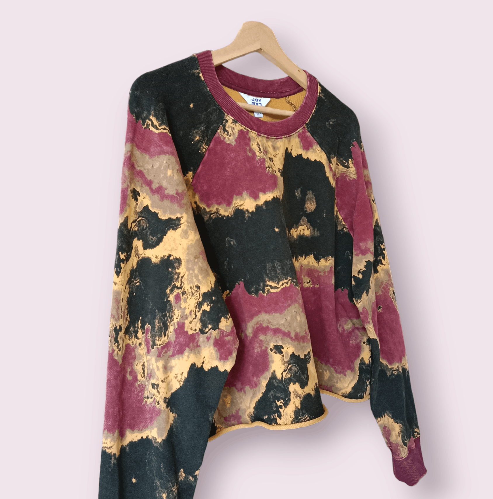 Japanese Brand Joylab Acid Wash Design Cropped Sweatshirt Size L / US 10 / IT 46 - 3 Thumbnail