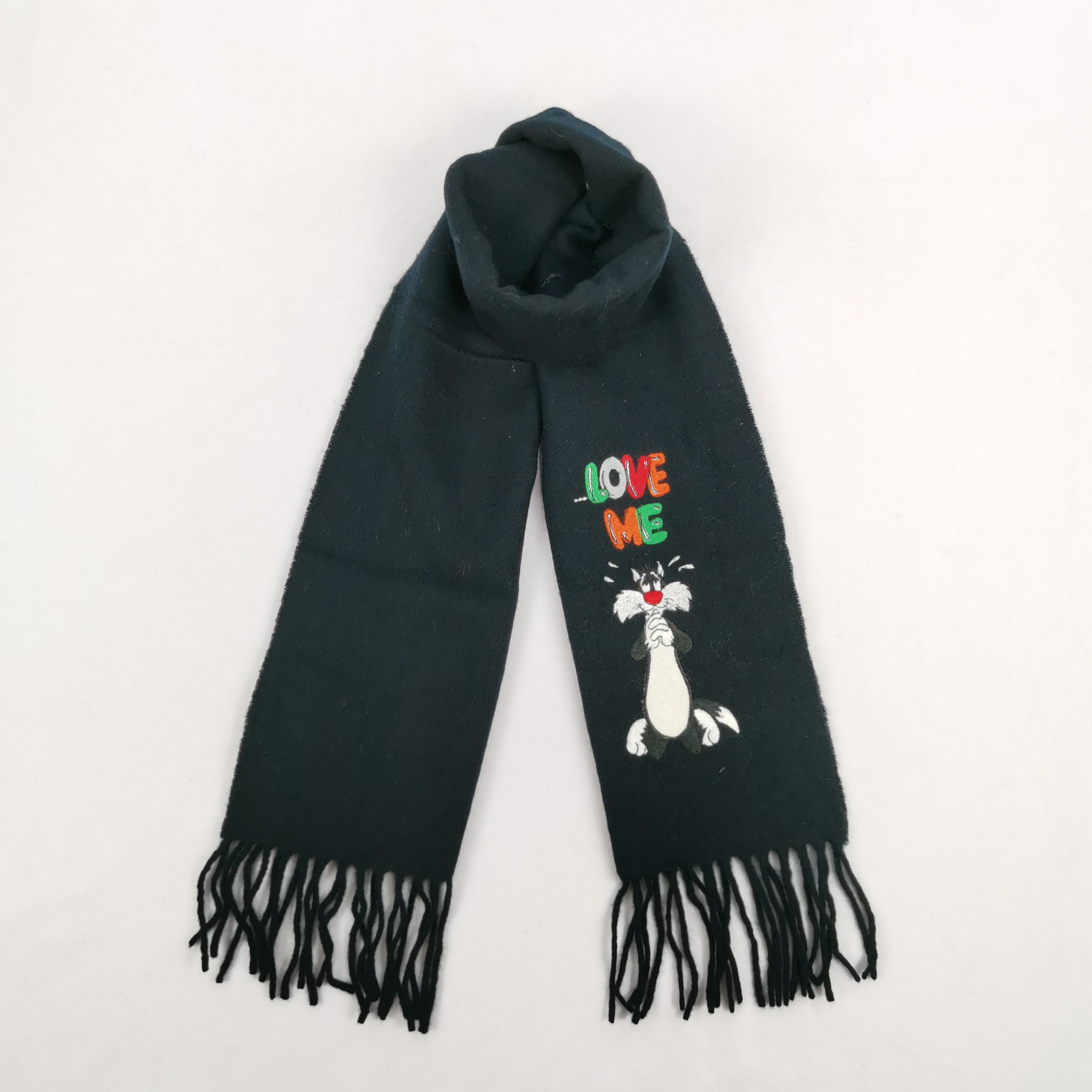 Vintage Vintage Warner Bros Scarf Muffler Cashmere Scarves Size ONE SIZE - 1 Thumbnail