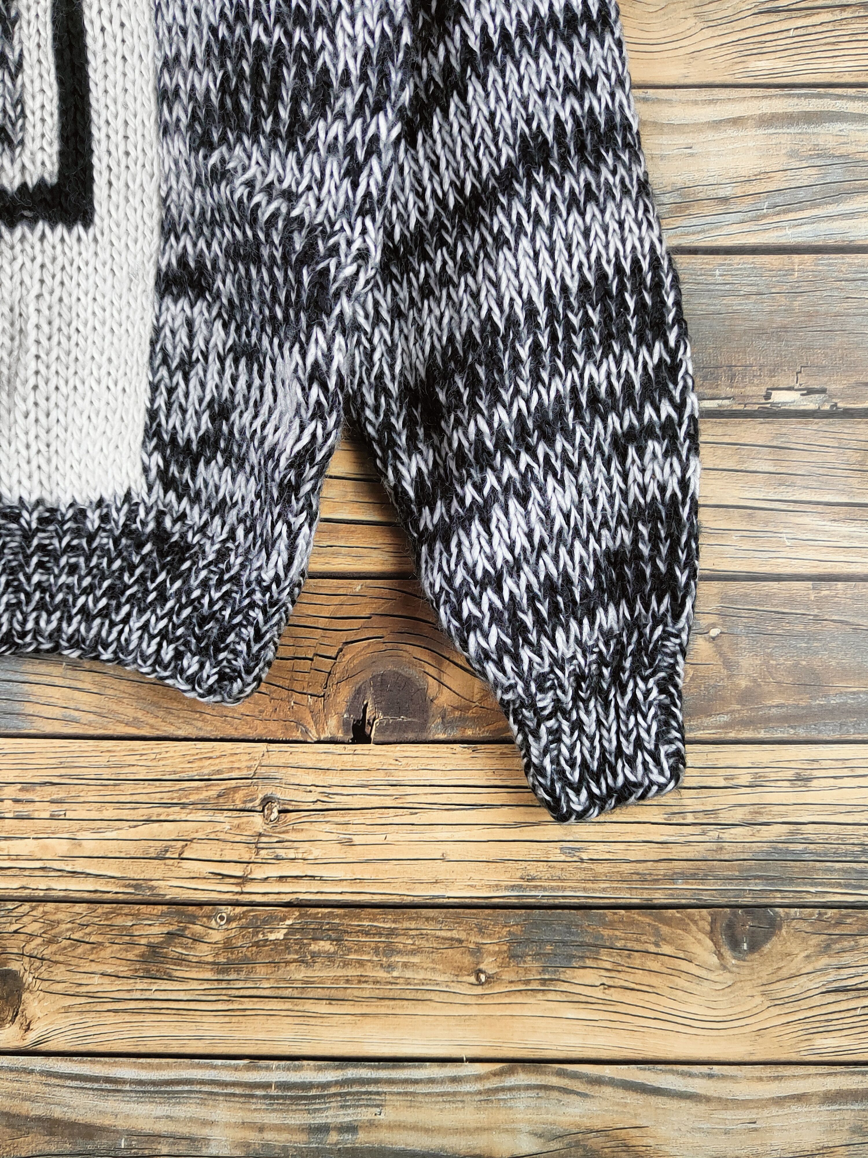 Japanese Brand DL Vorable Black White Knitwear Sweatshirts #46-154 Size US M / EU 48-50 / 2 - 6 Thumbnail