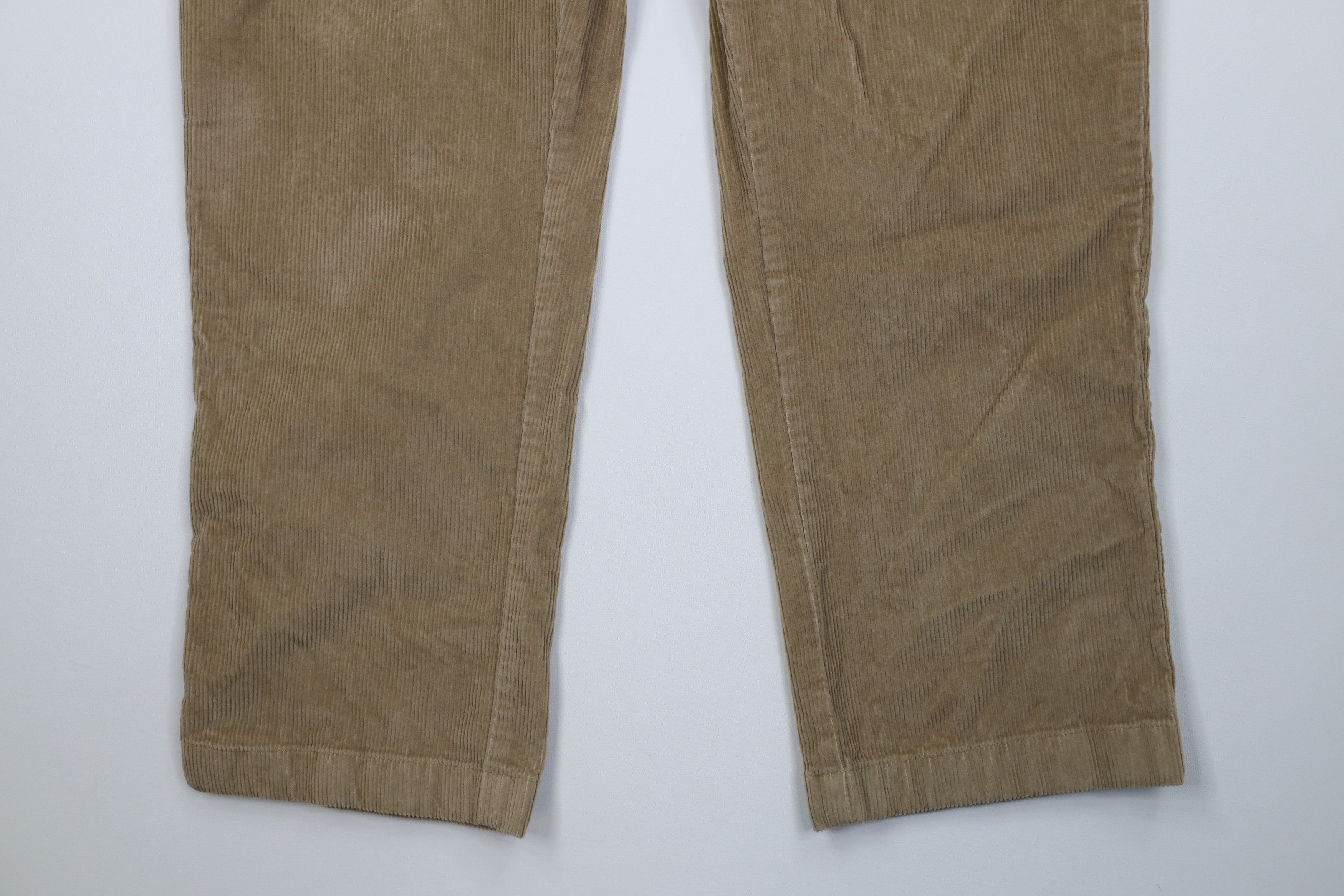 L.L. Bean Vintage 90s Y2K LL Bean Wide Leg Corduroy Chino Pants Beige Size US 38 / EU 54 - 4 Thumbnail