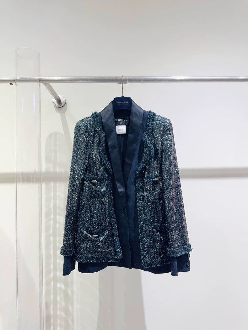 Chanel Chanel Sequined Two-Piece Coat Jacket - dmc Size US M / EU 48-50 / 2 - 1 Thumbnail