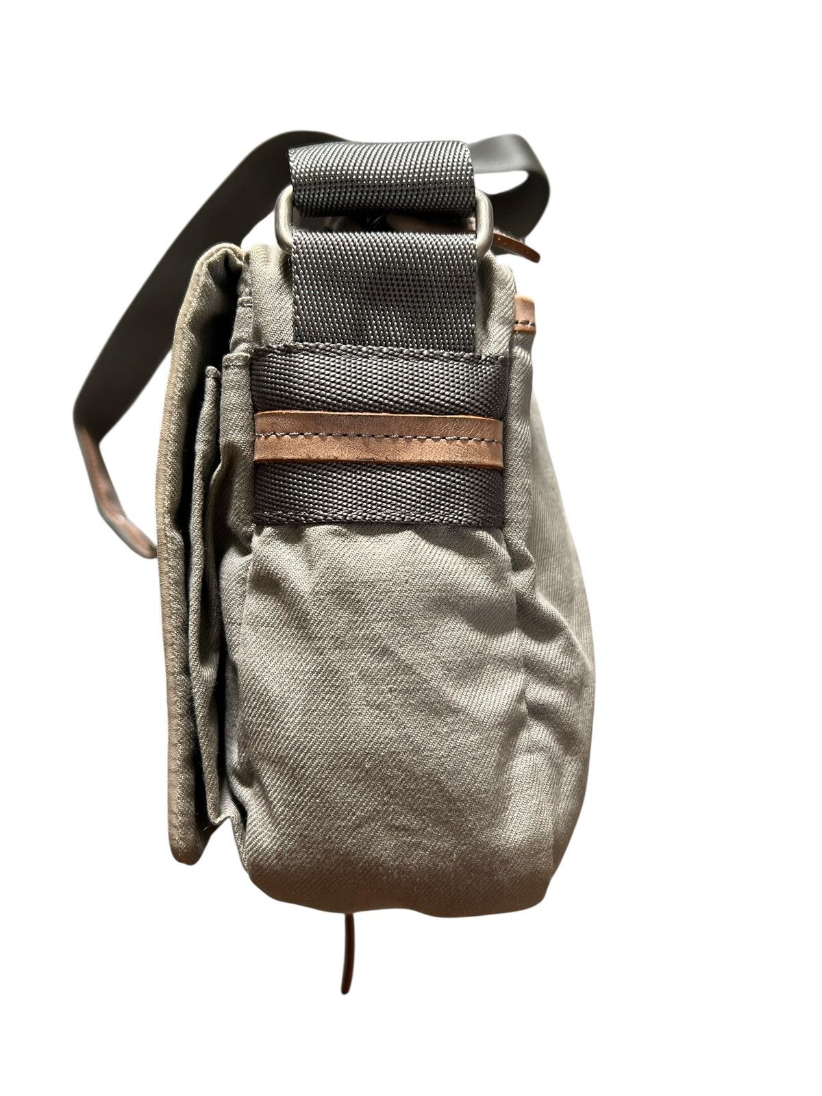 Yohji Yamamoto Yohji Yamamoto Y’SACCS Leather + Canvas Sling Bag Size ONE SIZE - 7 Thumbnail