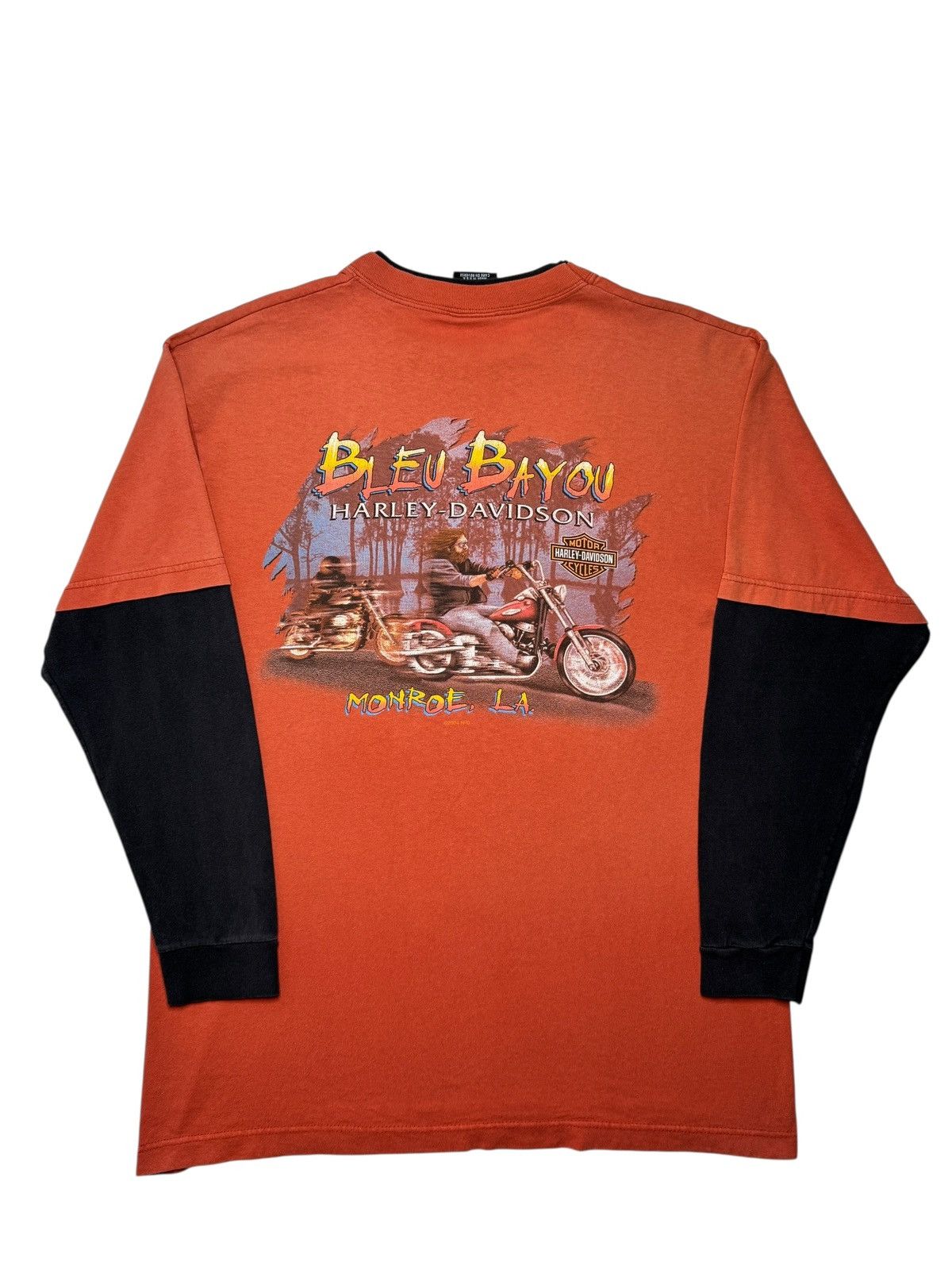 Harley Davidson Vintage 2000’s Harley Davidson Louisiana Long Sleeve Shirt Size US L / EU 52-54 / 3 - 4 Thumbnail