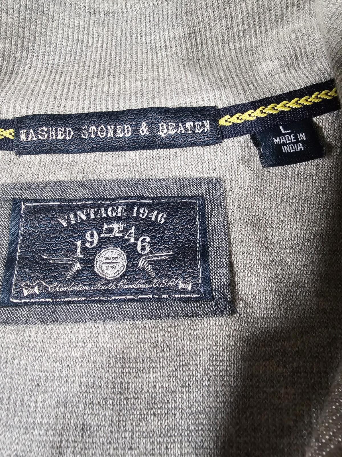Other Vintage 1946 Washed Stone & Beaten L 1/4 Zip Size US L / EU 52-54 / 3 - 3 Thumbnail