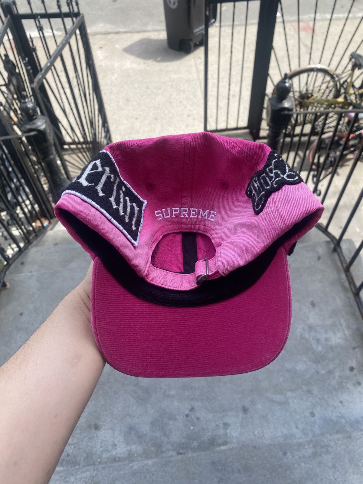 Supreme Supreme City Patches 6 Panel Hat Pink Size ONE SIZE - 4 Thumbnail