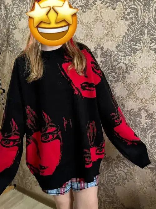 Aran Isles Knitwear × Japanese Brand Knitted Sweater With Women's Faces Size US XL / EU 56 / 4 - 1 Thumbnail