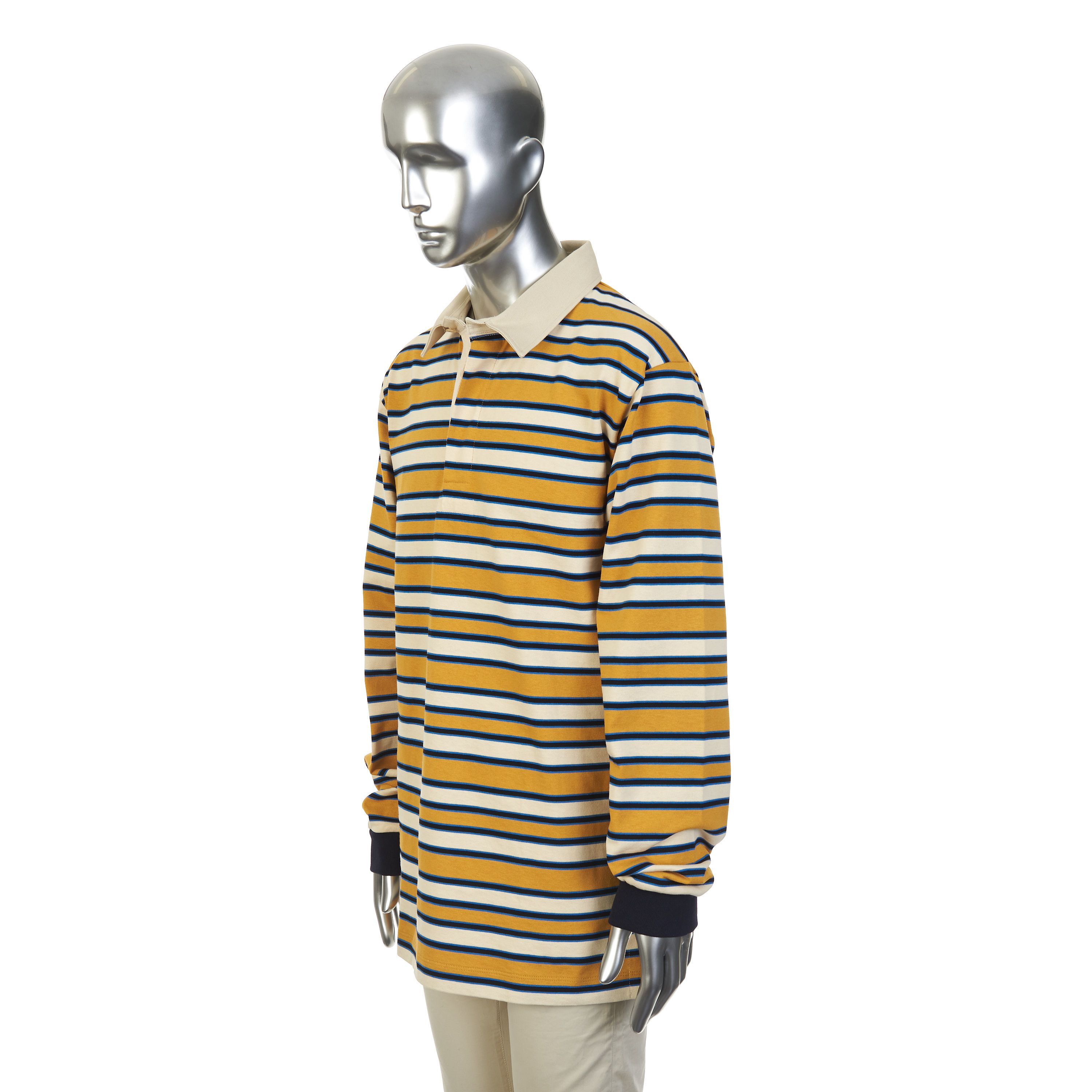 Gucci Striped Polo Shirt In Heavy Cotton With Cities Embroidery Size US S / EU 44-46 / 1 - 5 Thumbnail