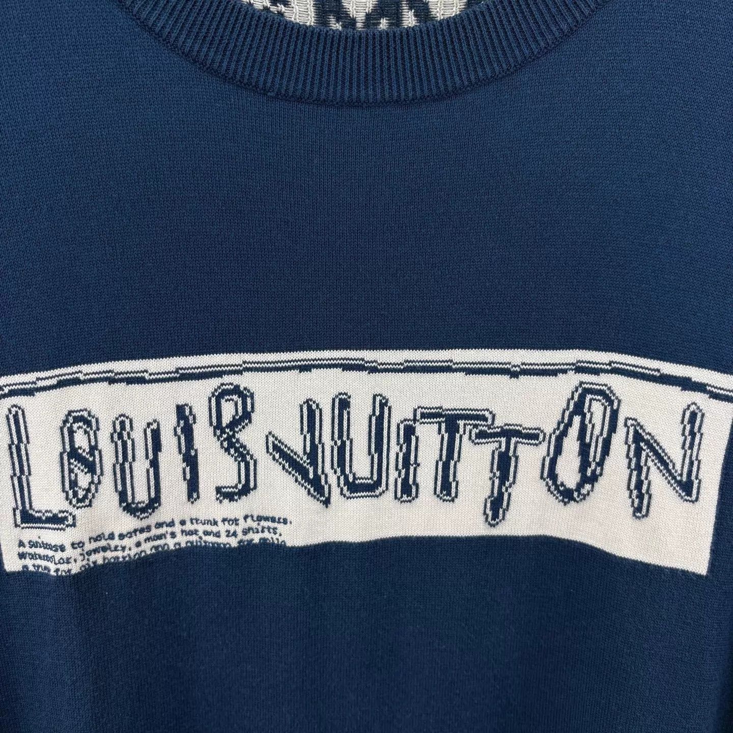 Louis Vuitton Louis Vuitton Dissolve Blue Knit Tee XL Near New with tags Size US XL / EU 56 / 4 - 3 Thumbnail