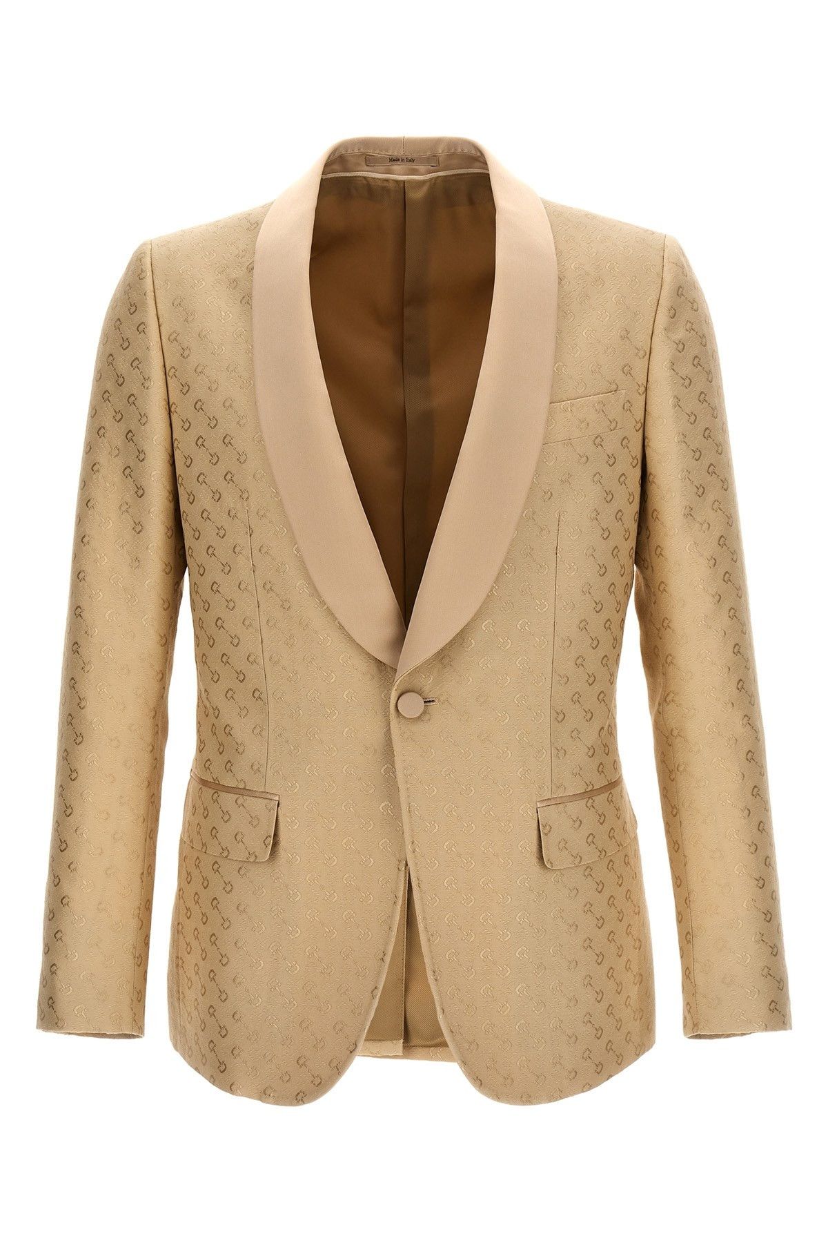 image of Gucci Clamp Jacquard Blazer in Beige, Men's (Size Medium)