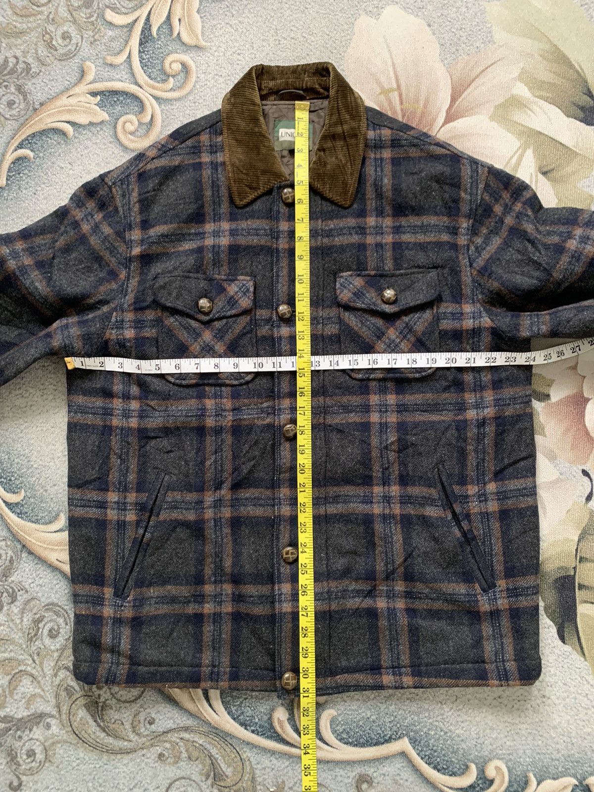 Uniqlo Nice Checkered Style Uniqlo Wool Jacket Quilted Inner Size US L / EU 52-54 / 3 - 6 Thumbnail