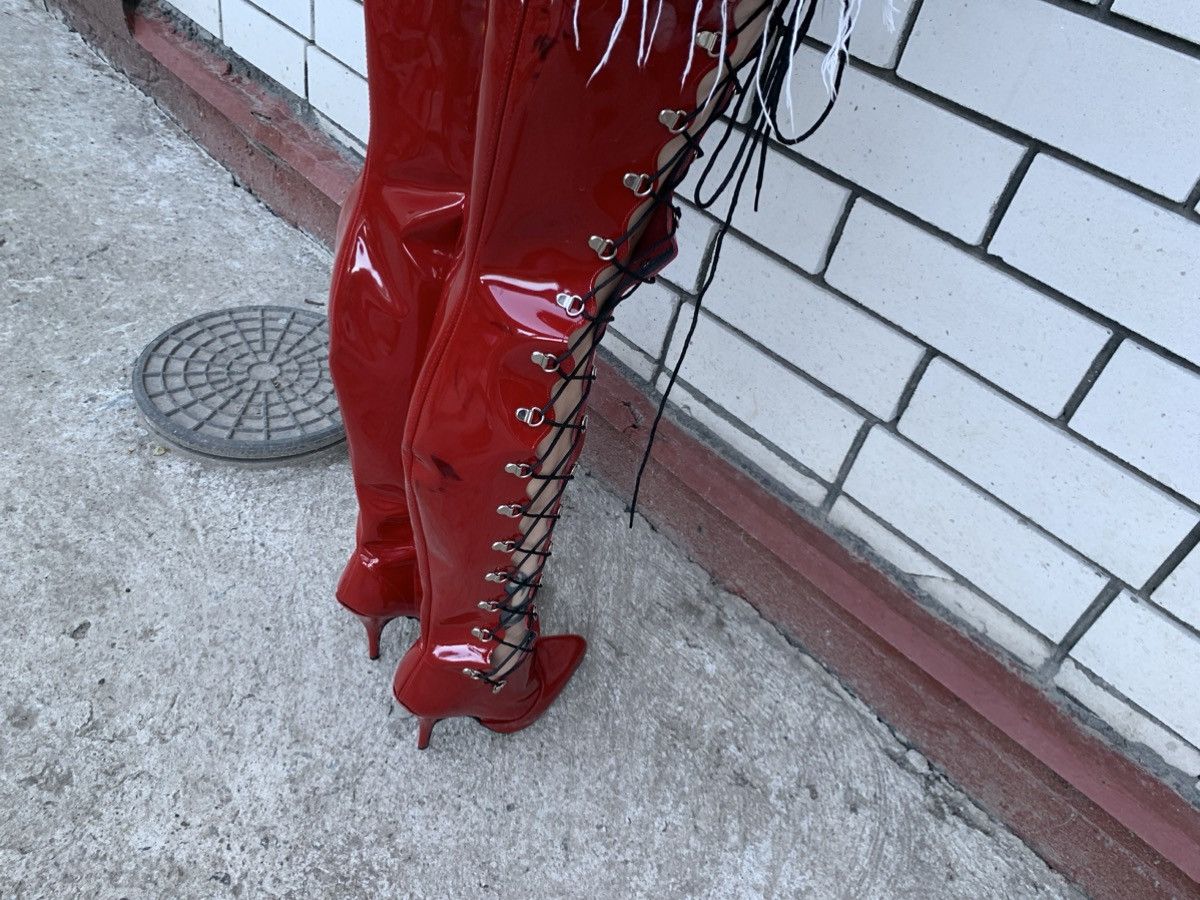 Japanese Brand Women's Biker Cowboy Boots Gothic High Heel Motorcycle style Size US 7 / IT 37 - 9 Thumbnail