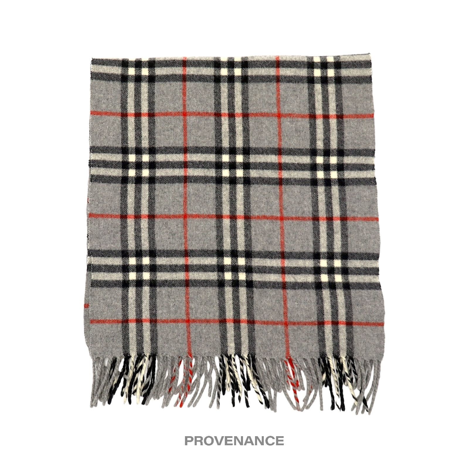 Burberry 🔴 Burberry Scarf - PURE CASHMERE Nova Check Grey Size ONE SIZE - 2 Thumbnail