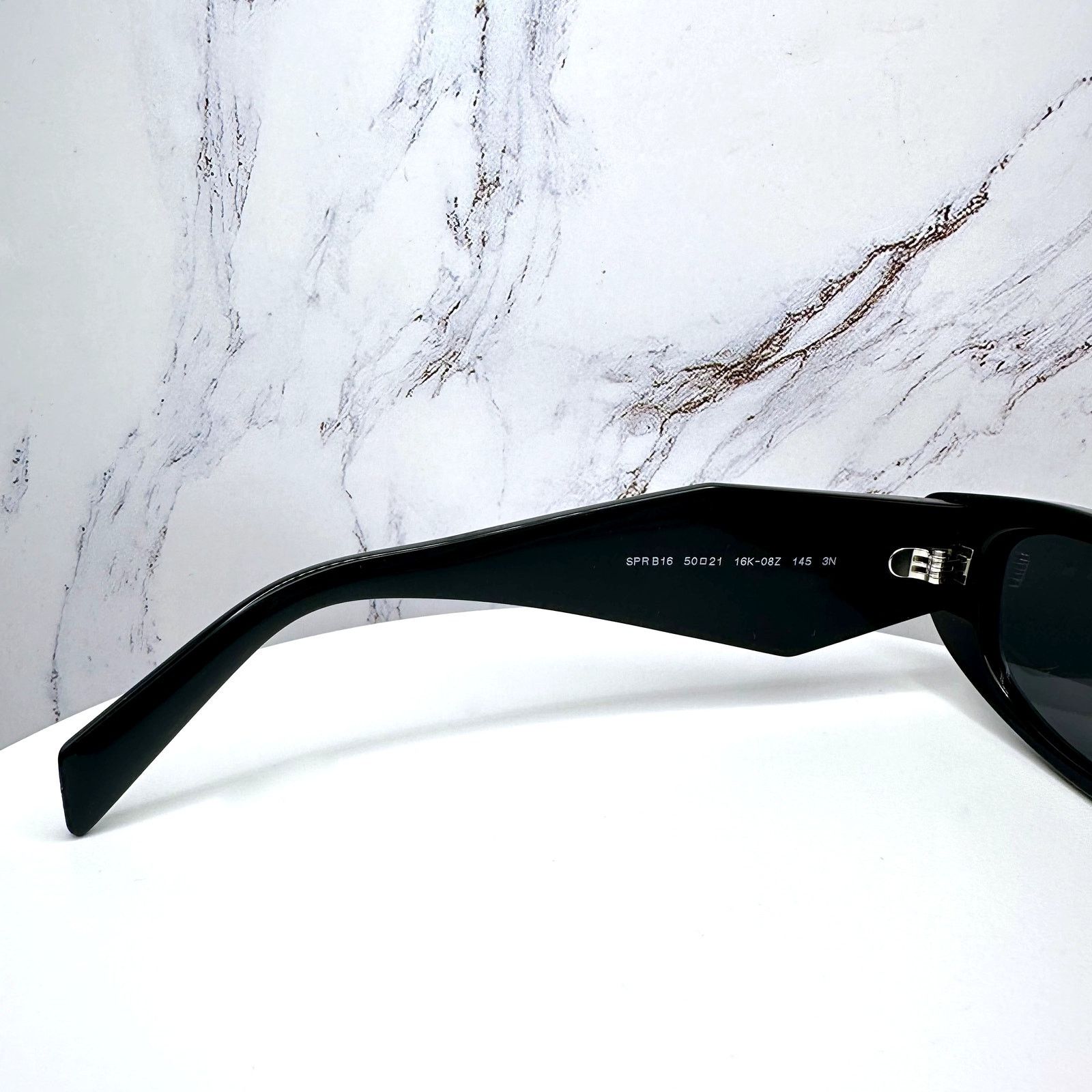 Prada New PRADA Sunglasses Black Oval Cat Eye Symbole Logo Size ONE SIZE - 9 Thumbnail