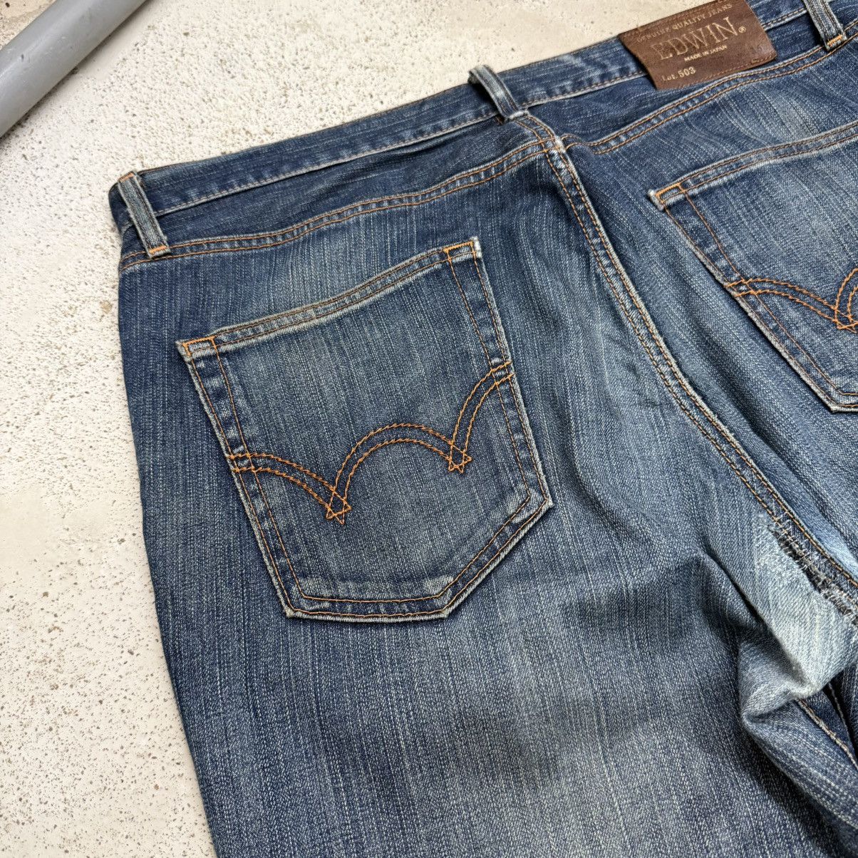 Edwin Vintage Y2K Edwin 503 Distressed Muddy Denim Pants Size US 36 / EU 52 - 12 Thumbnail