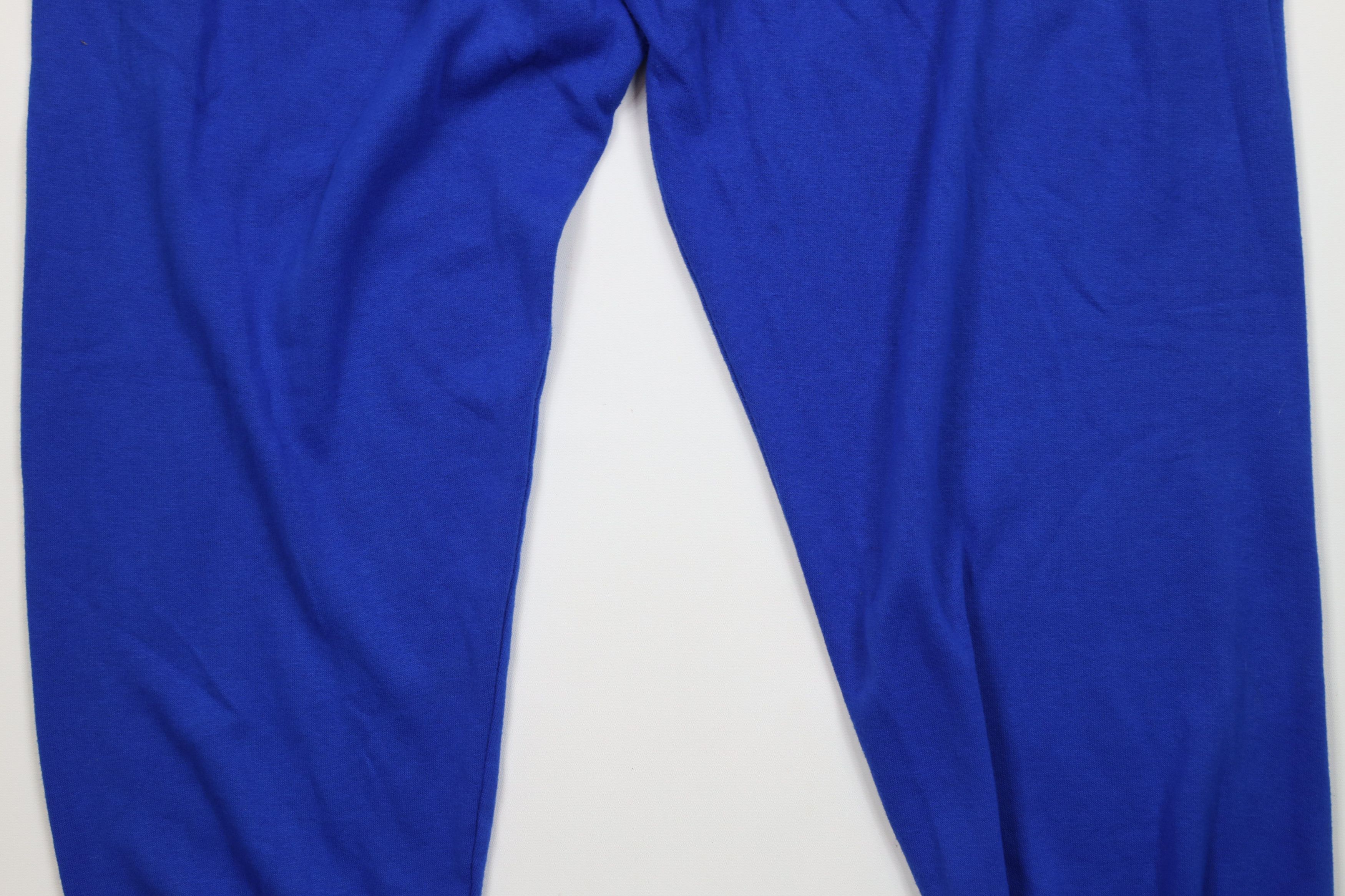 Vintage Vintage 70s Streetwear Cuffed Sweatpants Joggers Blue USA Size 32" / US 10 / IT 46 - 9 Thumbnail