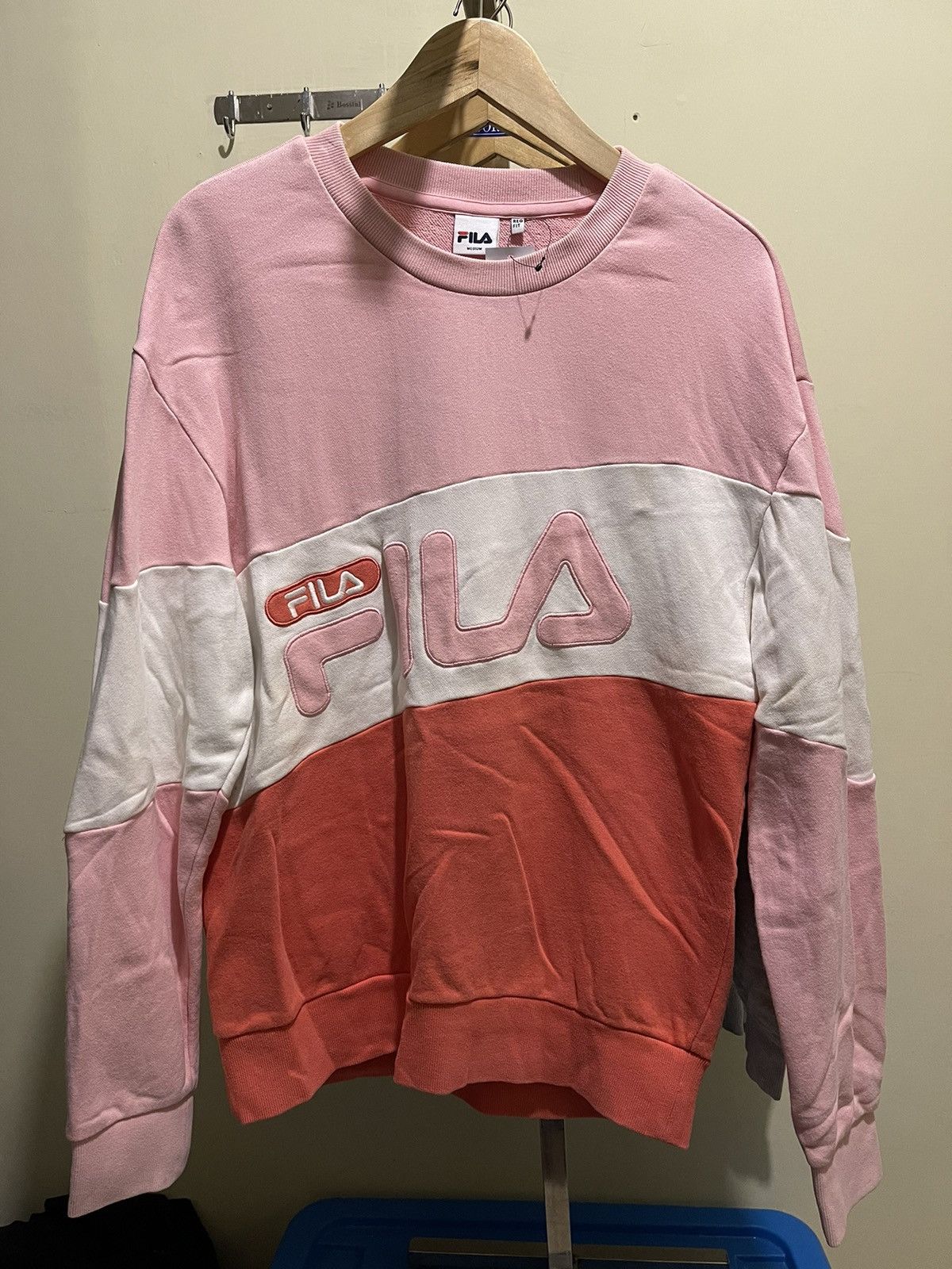Fila FILA Colorblock Crewneck Sweatshirt - Pink/White/Coral Size US M / EU 48-50 / 2 - 1 Thumbnail