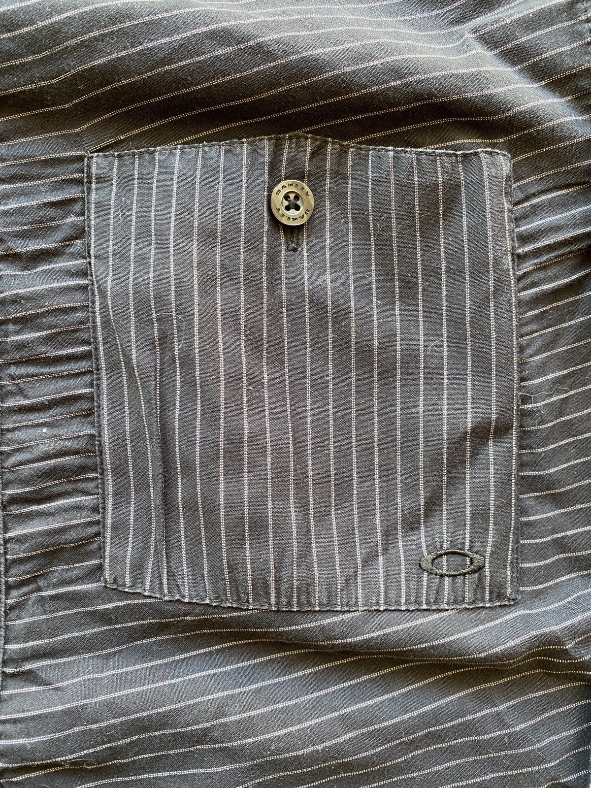 Oakley Oakley Pinstripe Patchwork Assymetric Button Up Shirt Size US M / EU 48-50 / 2 - 4 Thumbnail
