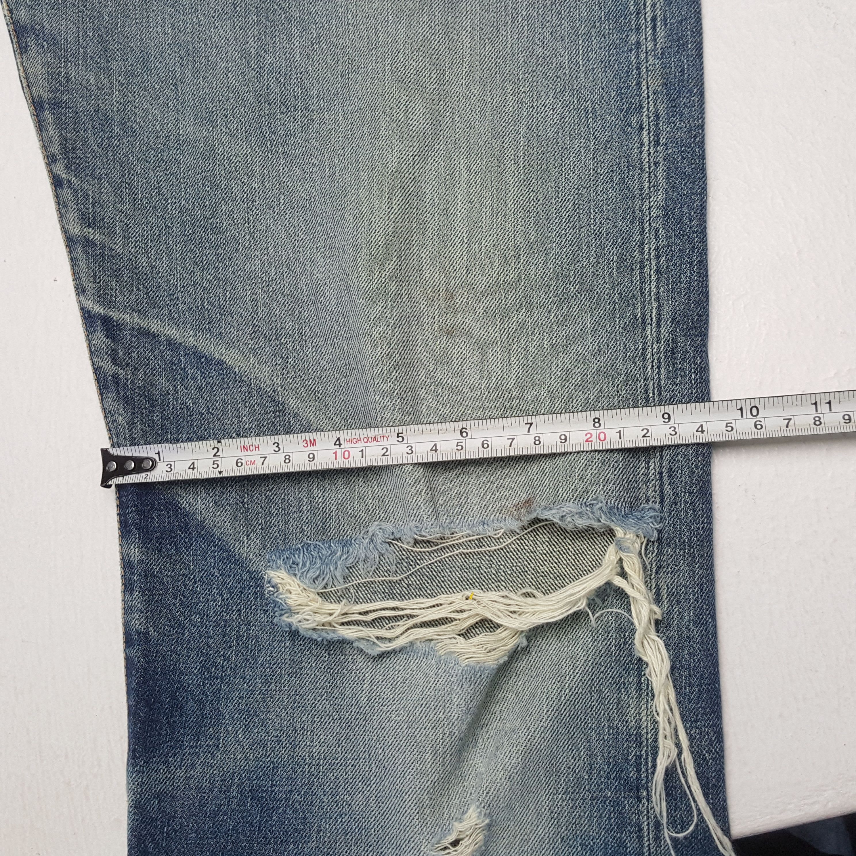 Evisu EVISU Japanese Streetwear Custom Daicock Distressed Jeans Size US 27 - 10 Thumbnail