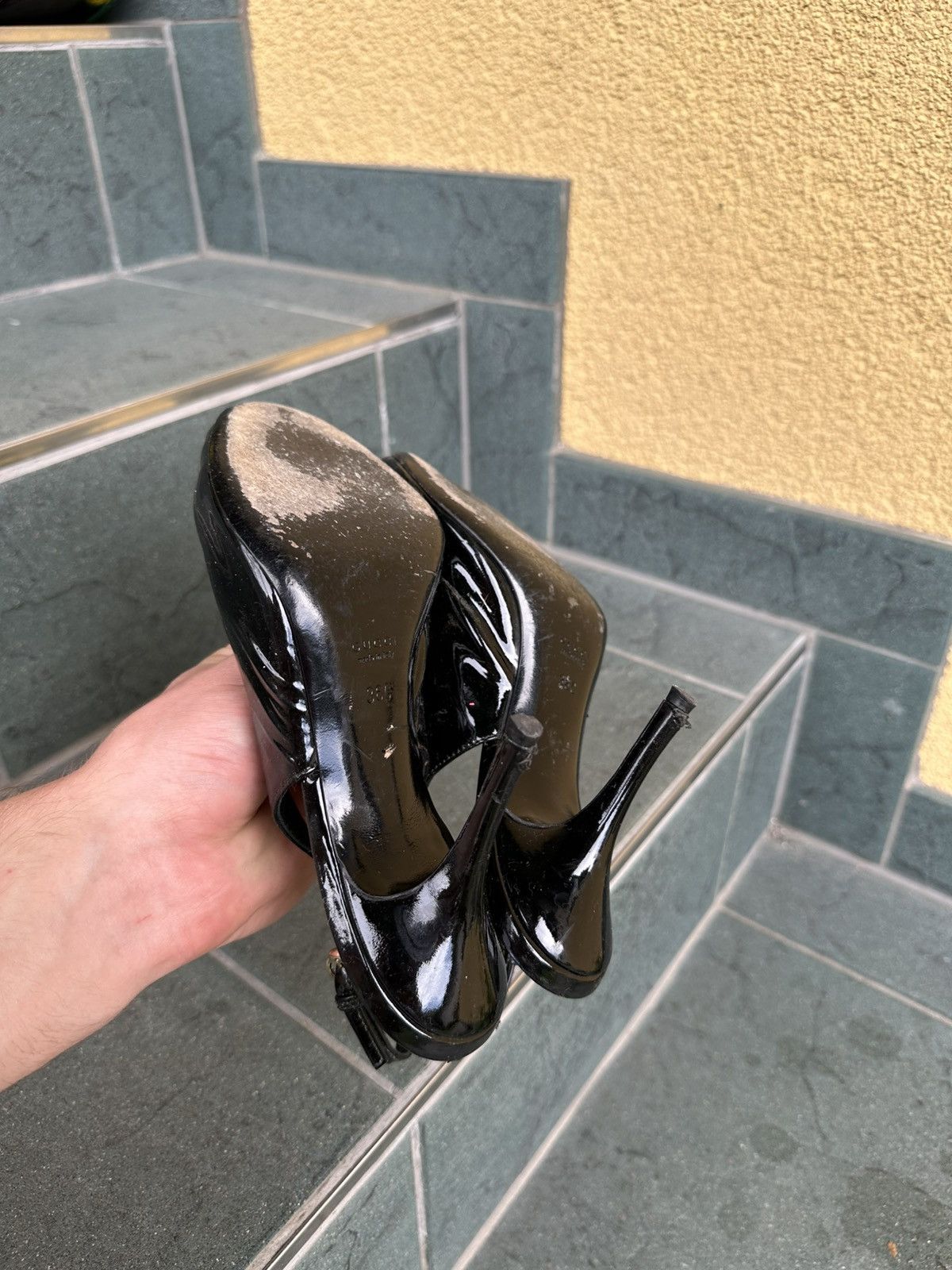 Gucci Gucci Heels Pumps Vintage Rare Black Luxury Shoes Size US 5.5 / IT 35.5 - 14 Thumbnail