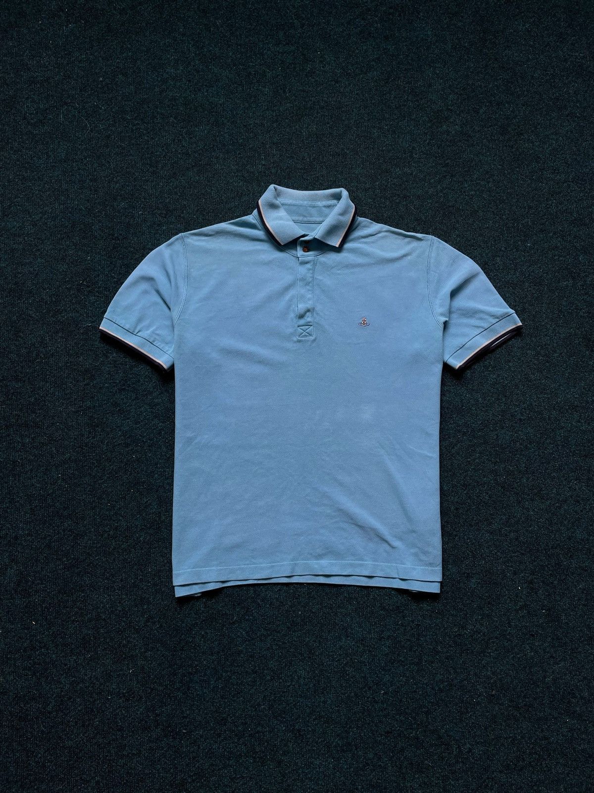 Vintage Vivienne Westwood Man Navy stripe BlueKrall Collar Polo Grailed