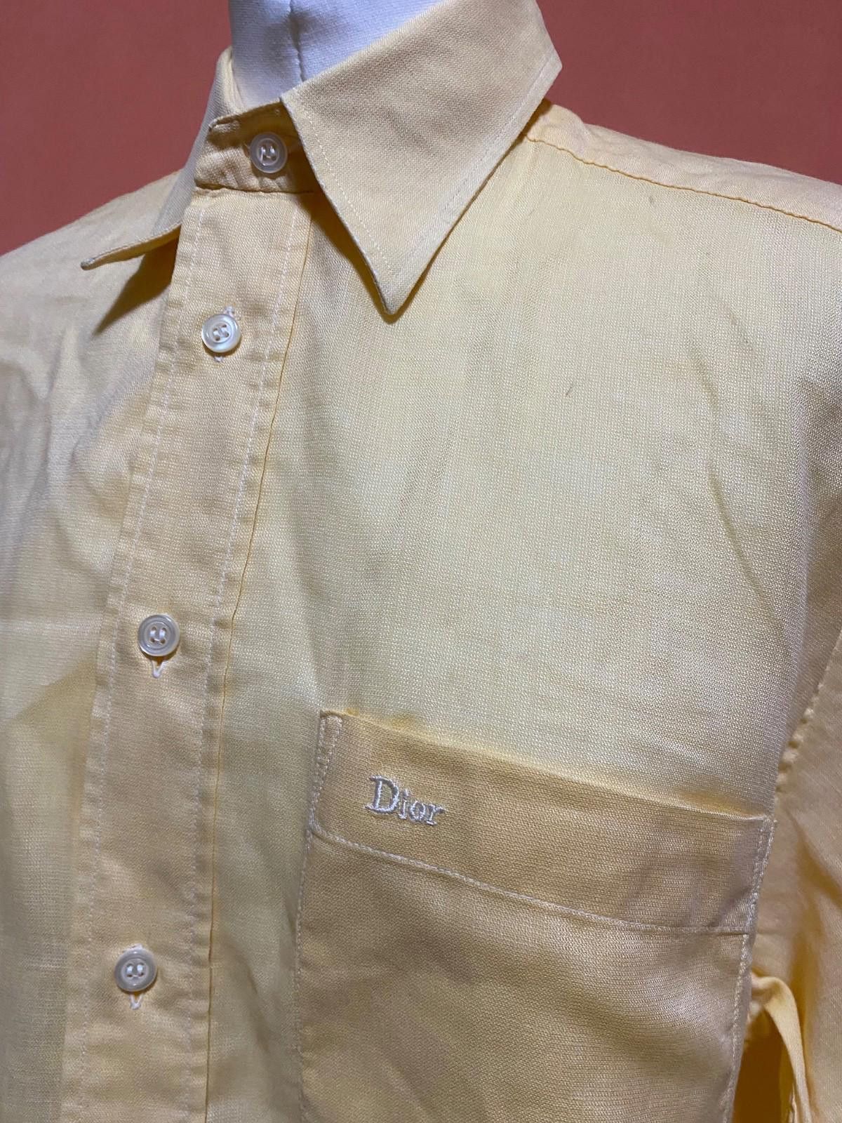 Dior Christian Dior Monsieur Short Shirt Button Up Yellow L Size US L / EU 52-54 / 3 - 5 Thumbnail