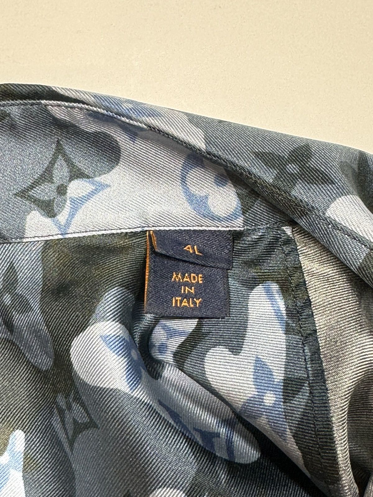 Louis Vuitton Louis Vuitton Camo Silk Shirt Virgil Abloh Size 4L Size US XXL / EU 58 / 5 - 6 Thumbnail
