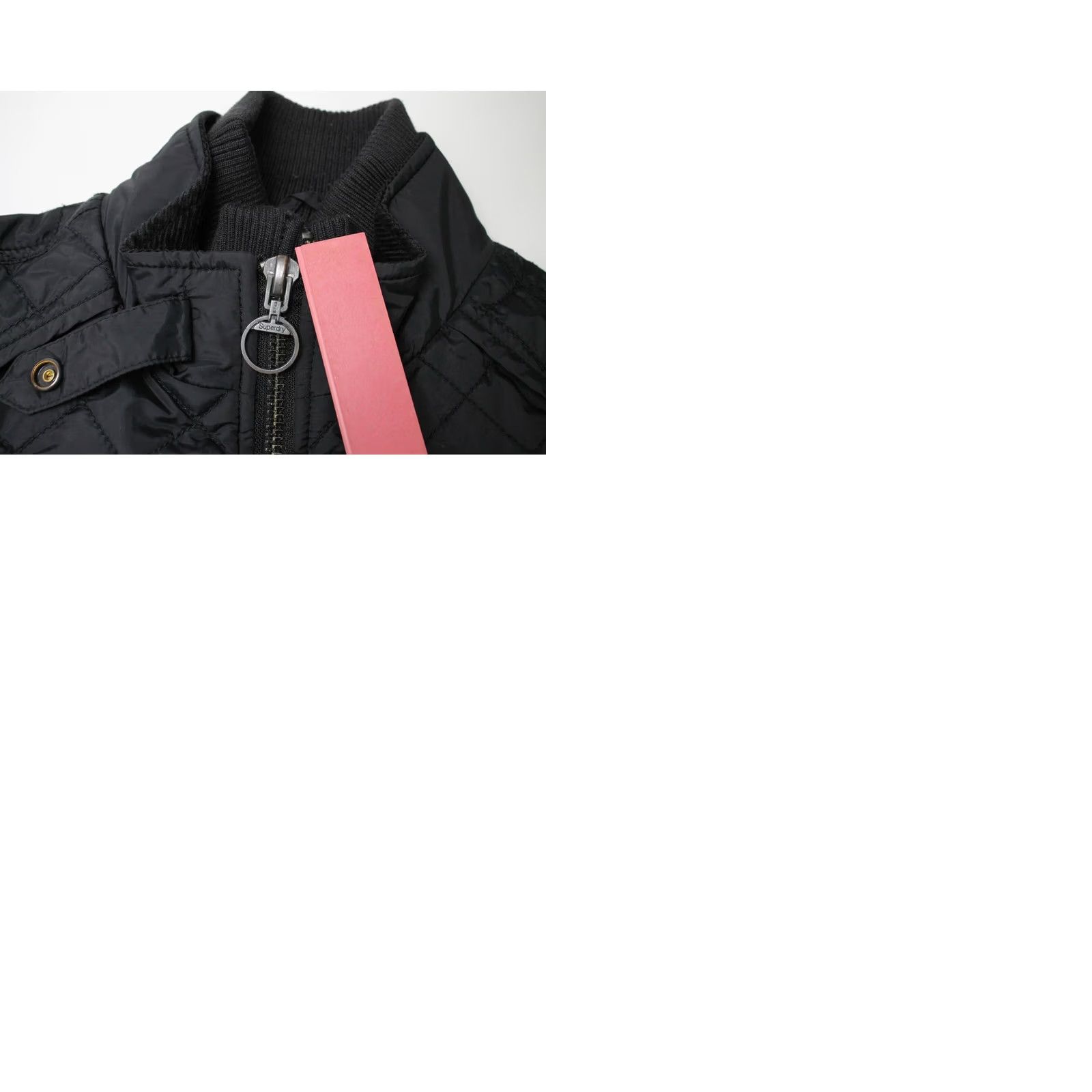 Superdry SUPERDRY Jacket Men's MEDIUM Full Zip Quilted Padded Black Size US M / EU 48-50 / 2 - 10 Thumbnail