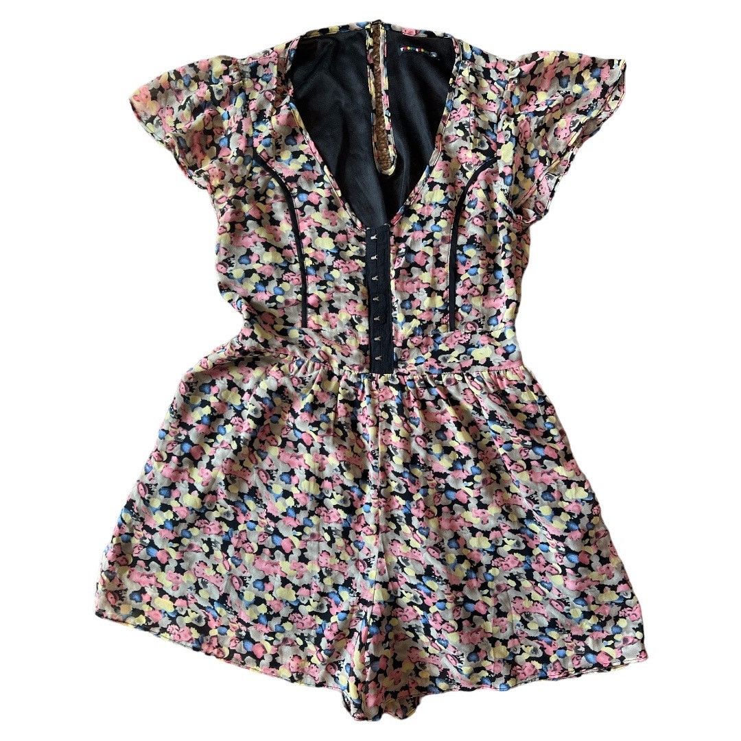 Other Twopercent Multicolor Floral Shorts Sleeve Romper, M Size M / US 6-8 / IT 42-44 - 3 Thumbnail