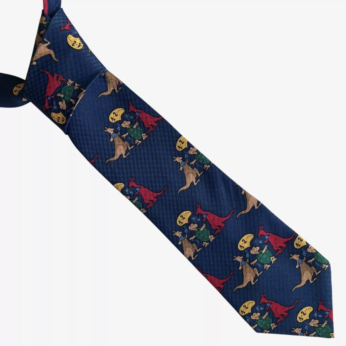 Giorgio Armani Vintage 90s Giorgio Armani Kangaroo & Turtle Boxing Silk Tie Size ONE SIZE - 1 Thumbnail
