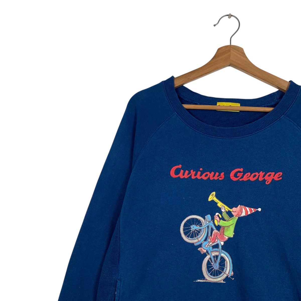 Vintage CURIOUS GEORGE Graphic Crewneck Sweatshirt #3627-C166 Size US M / EU 48-50 / 2 - 3 Thumbnail