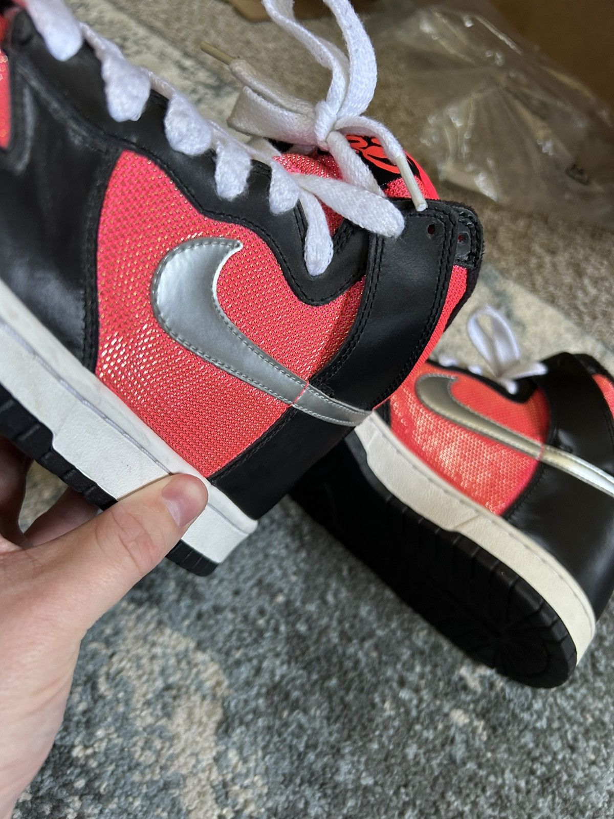 Nike × Vintage 342257-605 2011 NiKE 6.0 DUNK Hi BLACK SATiN HOT PiNK CANVAS Size US 9 / IT 39 - 8 Thumbnail
