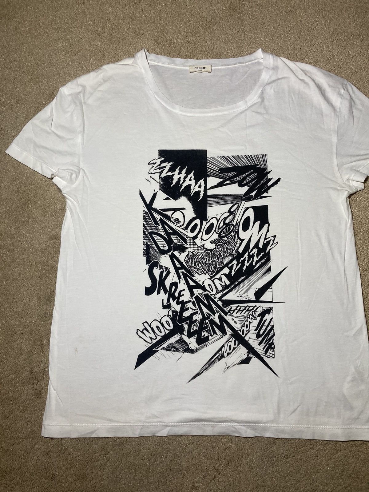 Celine × Hedi Slimane SS19 Celine Christian Marclay Kaboom Klak Artist Hedi 2019 Size US S / EU 44-46 / 1 - 2 Thumbnail