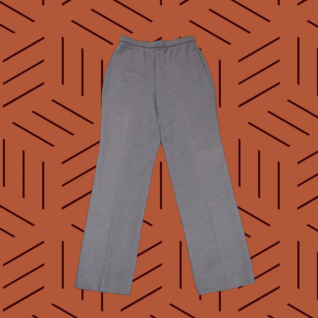 Vintage VINTAGE WOMENS Koret of California NWT SZ 8 POLYESTER HIGH WAISTED GREY PANTS Mod/GoGo Size 26" / US 2 / IT 38 - 1 Thumbnail