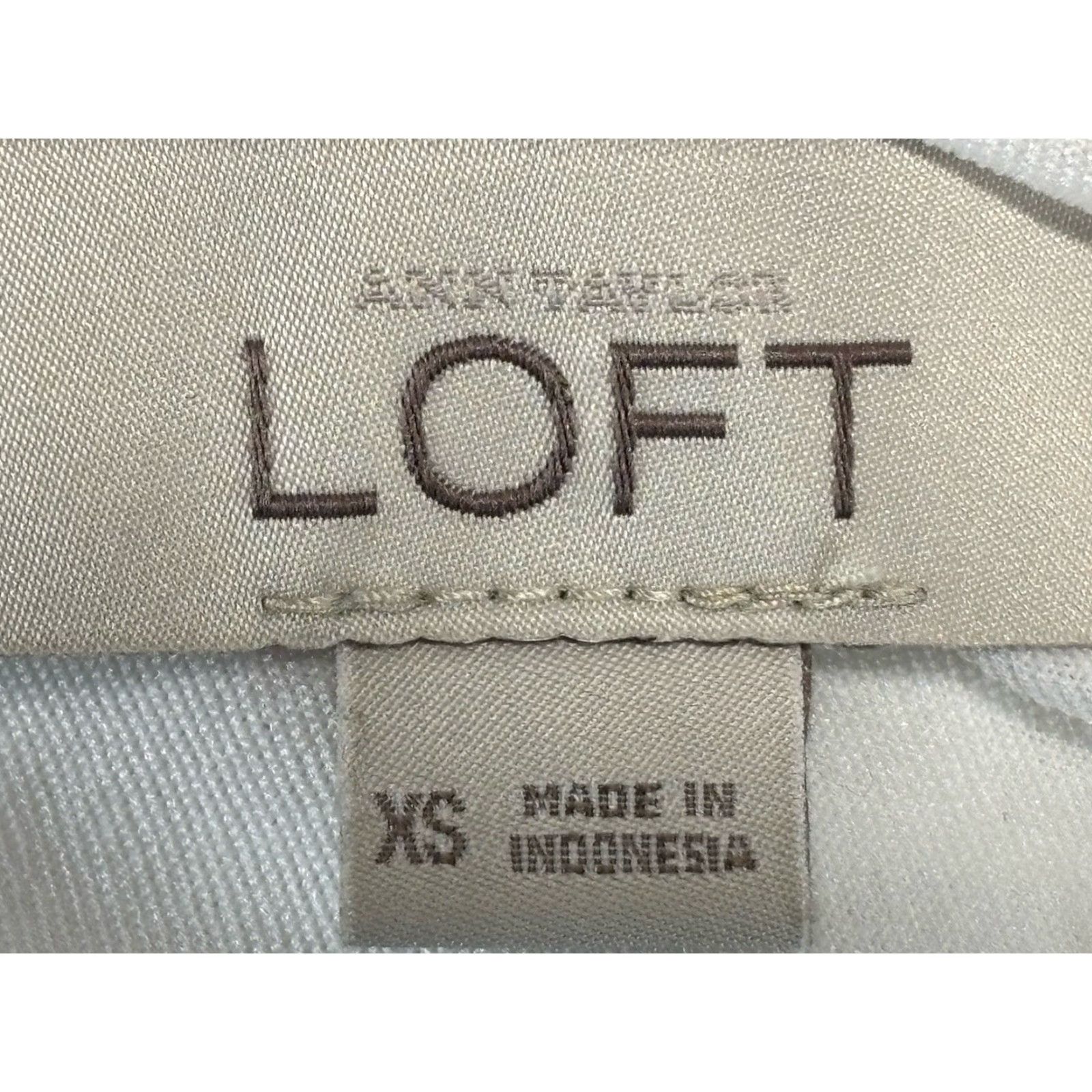 Loft LOFT White Cotton Dress XS Sleeveless Ruffle Trim Womens Summer Classic A-Line Size XS / US 0-2 / IT 36-38 - 6 Thumbnail