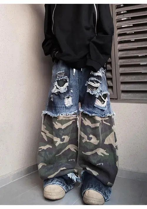 Jean Michiko x Nanae Oversized Ripped Denim Cargo Jeans Size US 32 / EU 48 - 8 Thumbnail