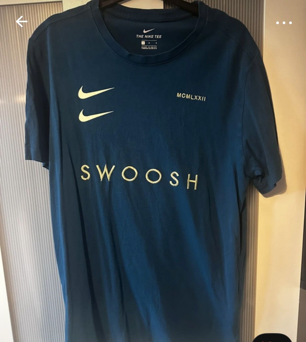 Nike Nike “Swoosh” Graphic Tee — Blue (Size L) Size US L / EU 52-54 / 3 - 1 Preview