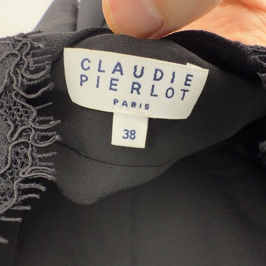 Other CLAUDIE PIERLOT Lace LBD Coktail Office Black Minj Dress 38 Size M / US 6-8 / IT 42-44 - 9 Thumbnail
