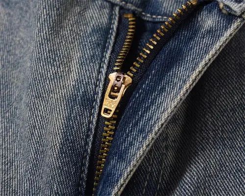 Jean High street trend stitching washed wide-leg jeans Size US 32 / EU 48 - 4 Thumbnail