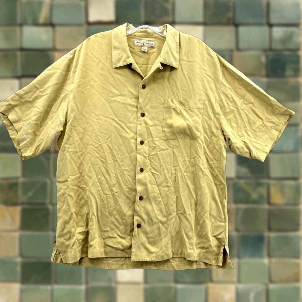 Tommy Bahama Tommy Bahama Hawaiian Shirt Men Large Green 100% Silk Relax Coast Casual Shirt Vintage No Size US L / EU 52-54 / 3 - 1 Thumbnail