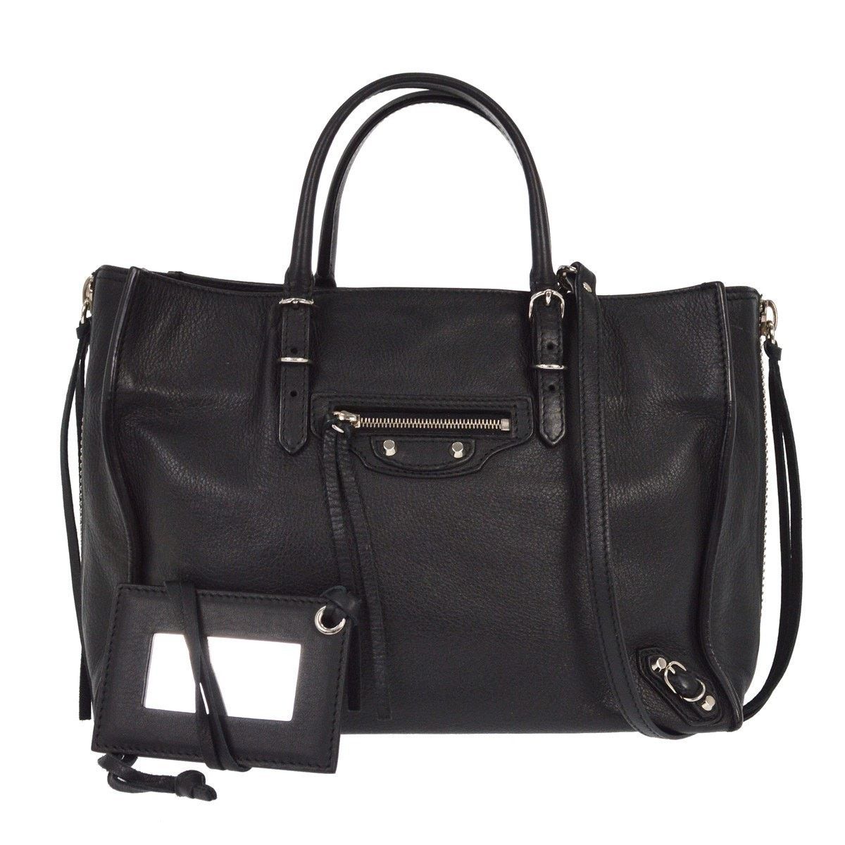 Balenciaga Balenciaga Leather Papier A4 Zip Around Classic Studs Bag Size ONE SIZE - 1 Thumbnail