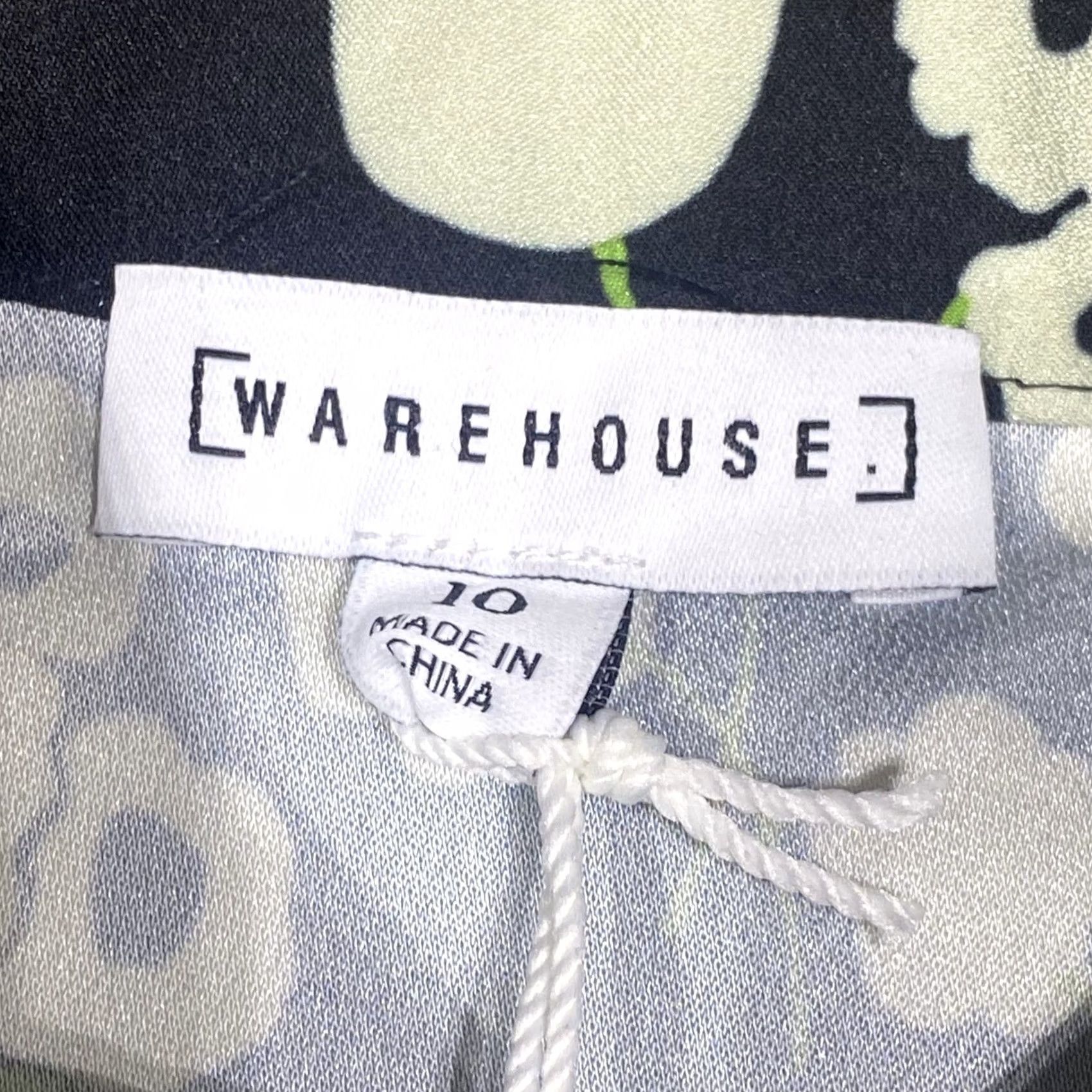 Warehouse Warehouse Shift Dress Multi Floral 3/4 Sleeve Button Crew Neck Above Knee New With Tags UK 10 Women Regular Polyester Size L / US 10 / IT 46 - 6 Thumbnail