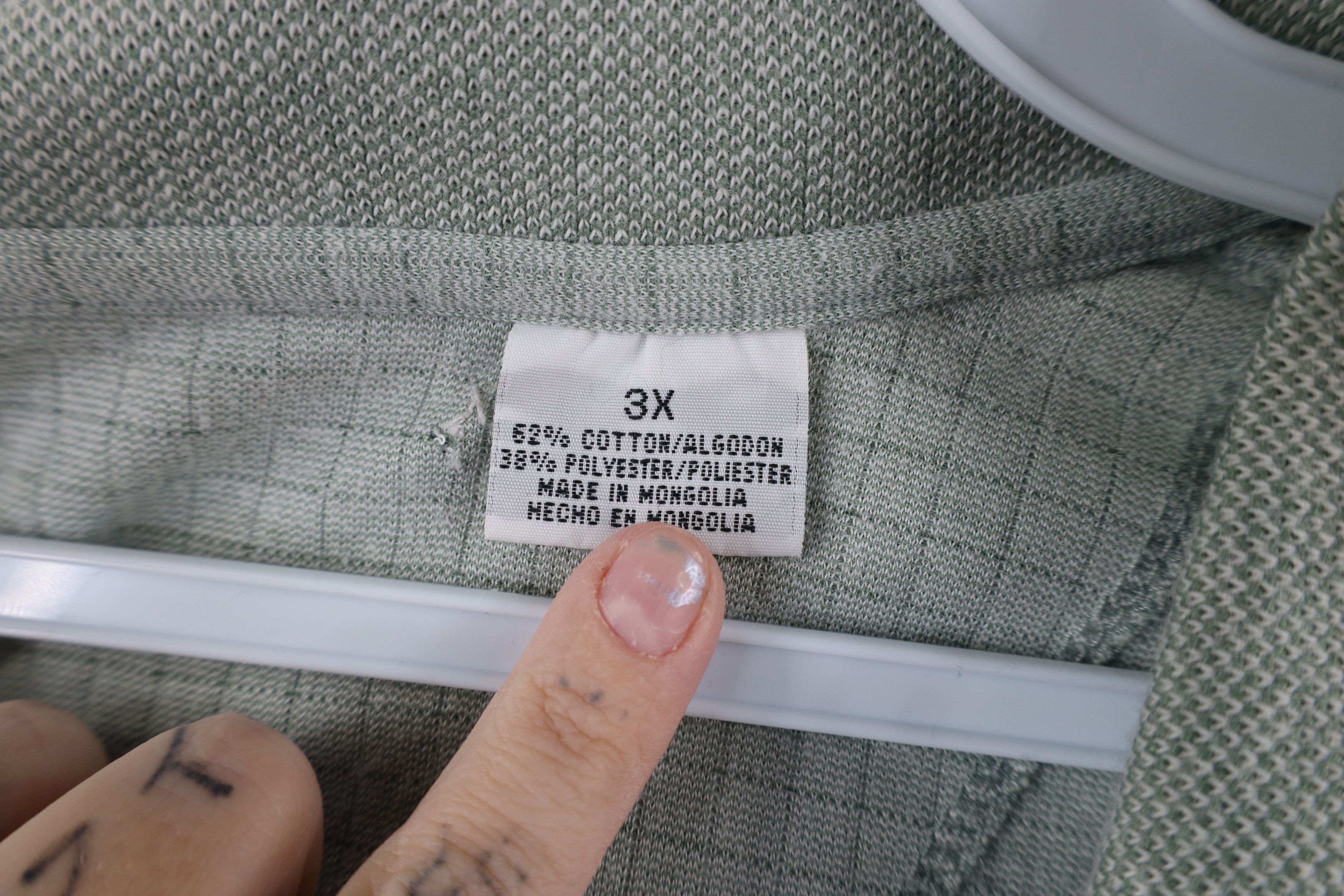 Vintage Vintage 90s Streetwear Collared Golf Polo Shirt Green Plaid Size US XXL / EU 58 / 5 - 5 Thumbnail