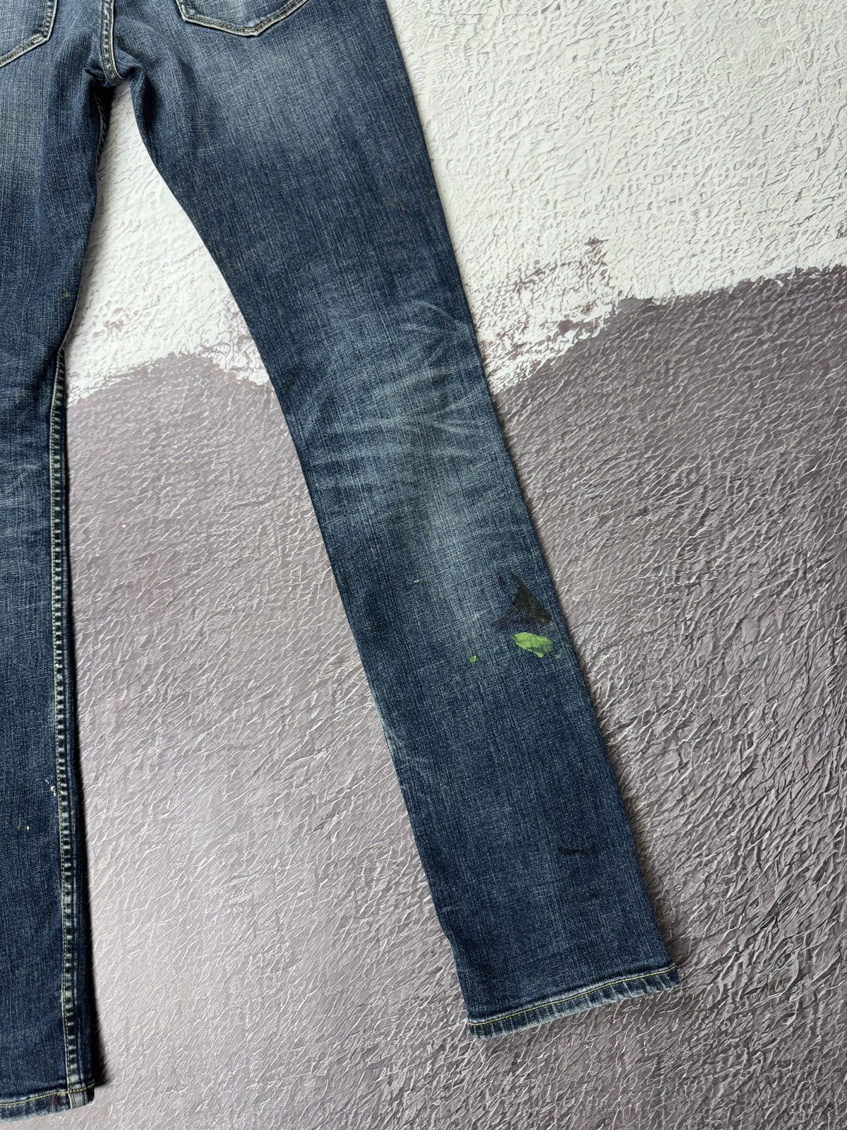 Japanese Brand × Muji Muji Japan blue distressed denim hand painted casual jeans Size US 30 / EU 46 - 13 Thumbnail